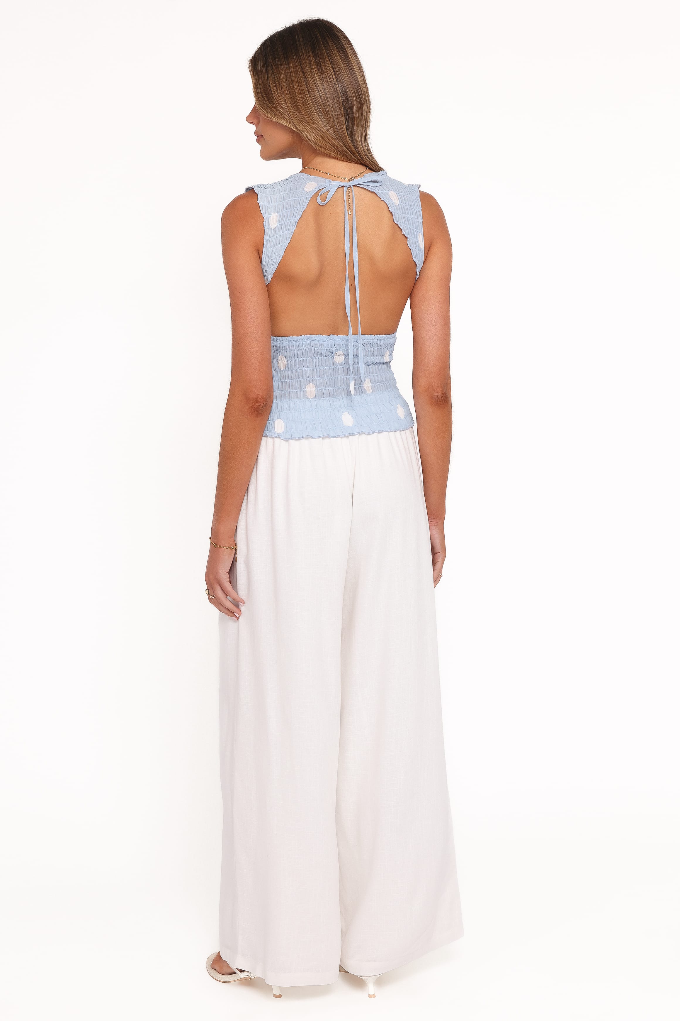 BOTTOMS Elowen Wide Leg Pants - White