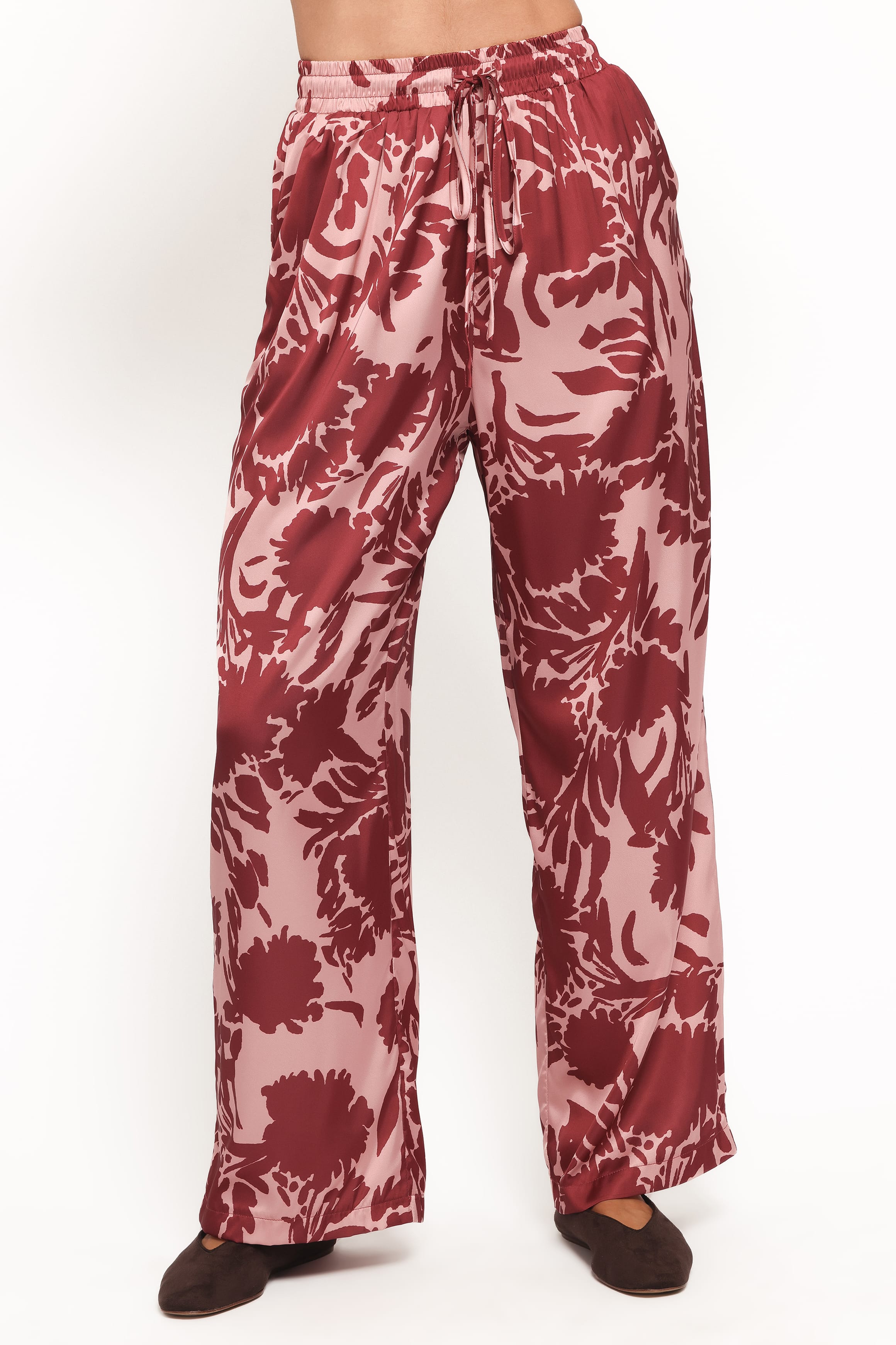 BOTTOMS Elysia Pants - Pink Burgundy