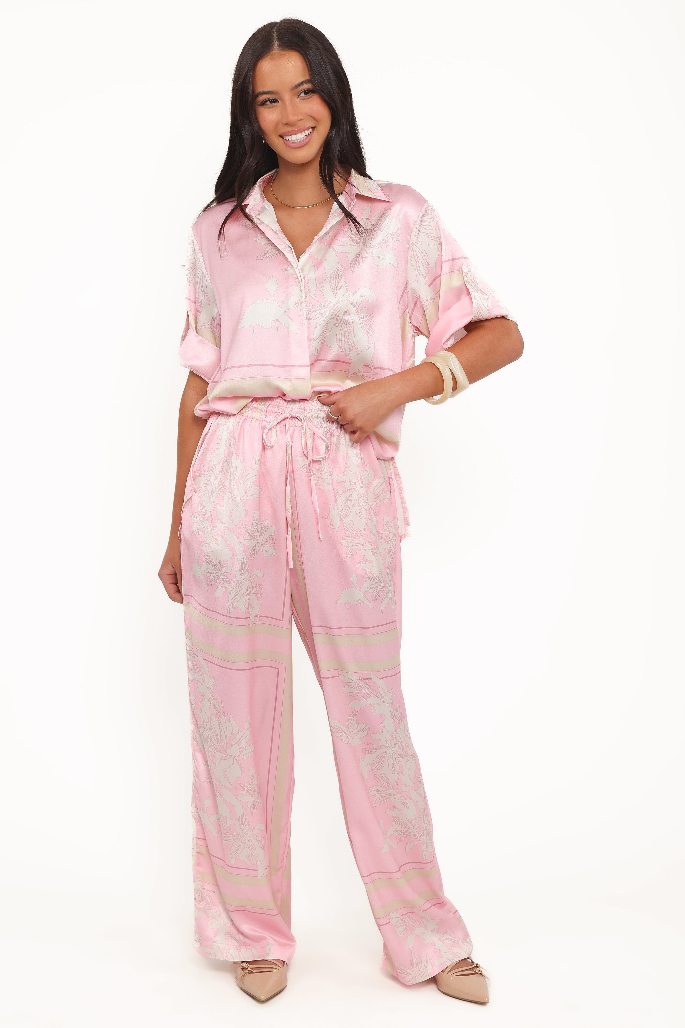 BOTTOMS Elysia Pants - Pink White