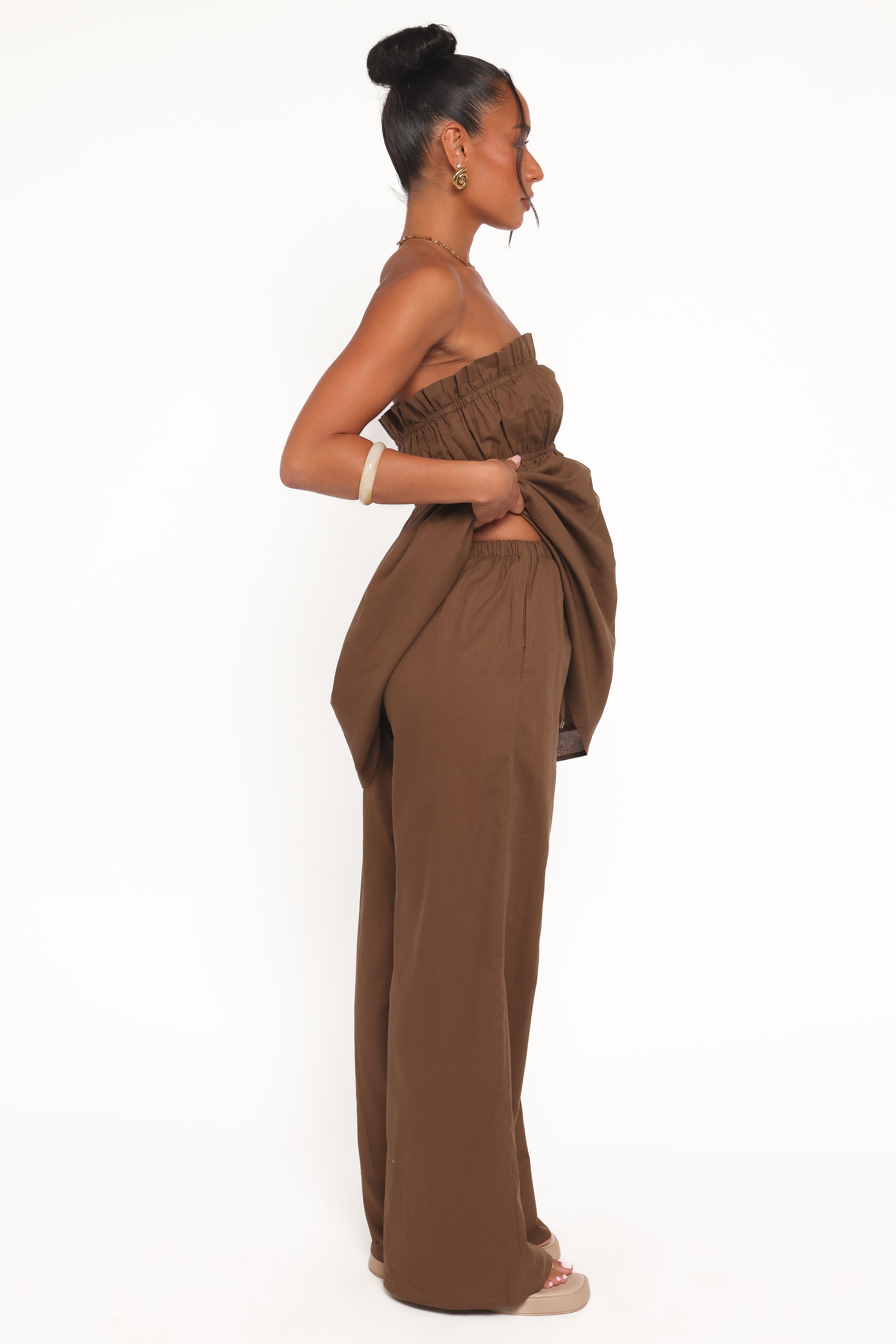 BOTTOMS Ember Cotton Pants - Brown