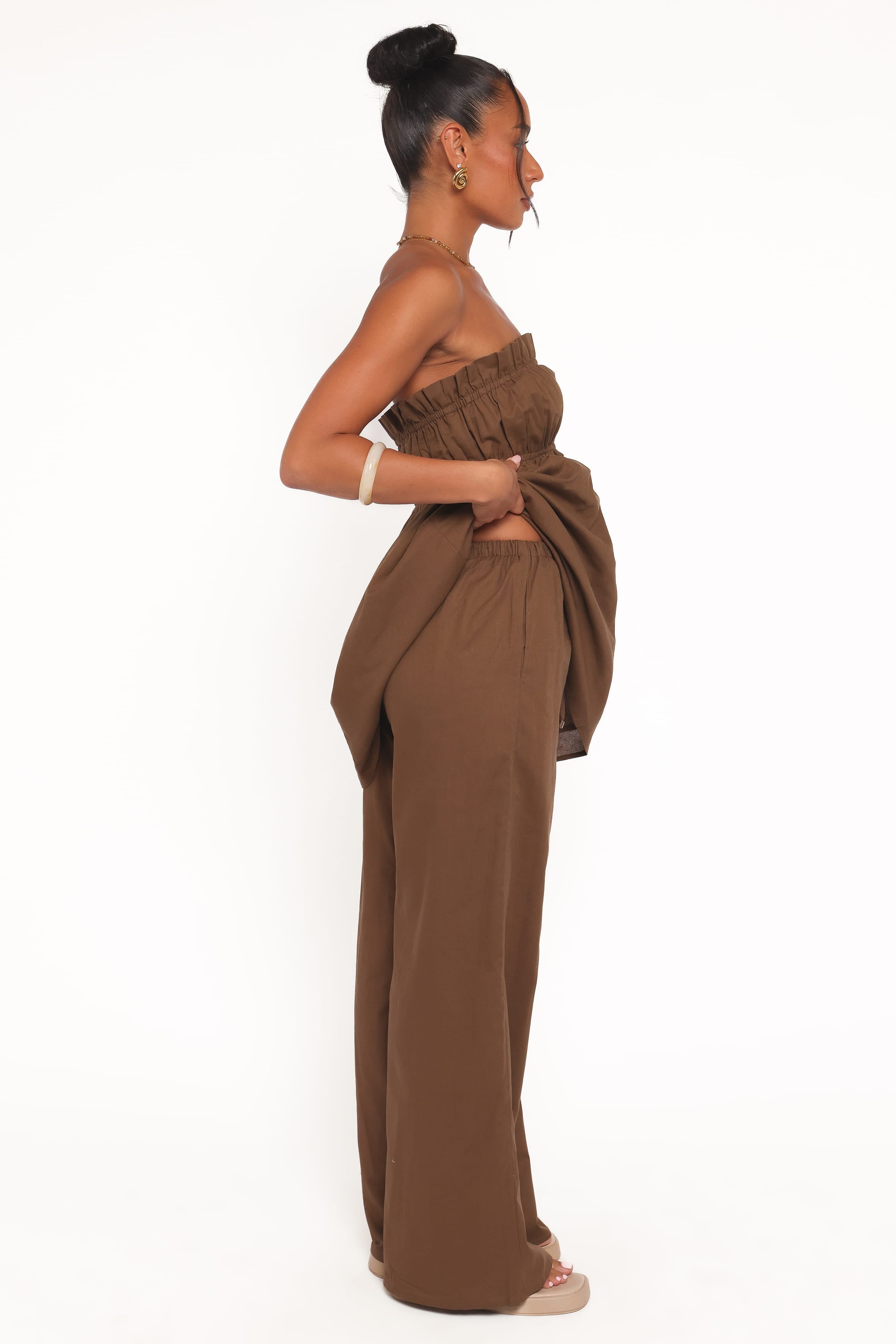 BOTTOMS Ember Cotton Pants - Brown