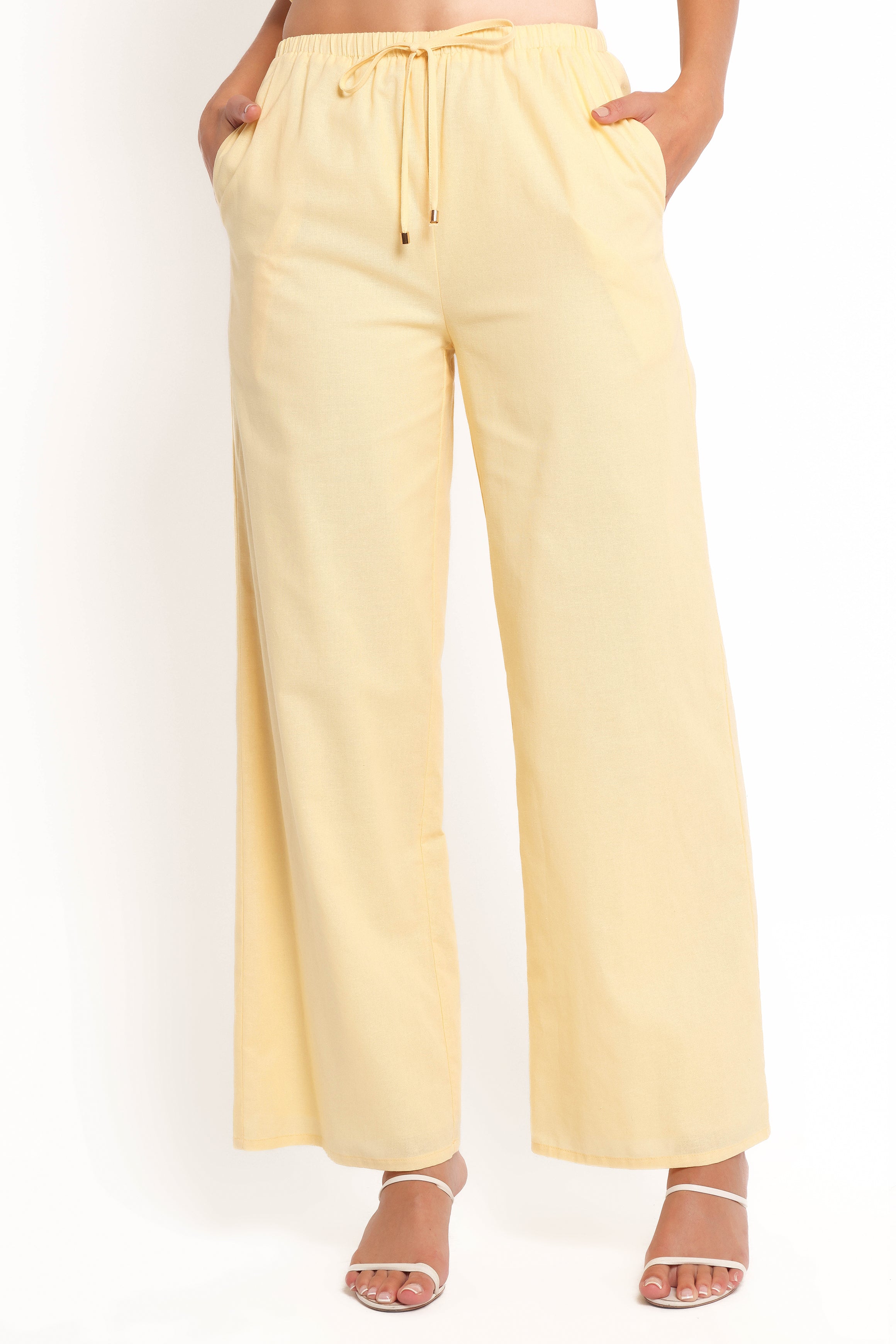 BOTTOMS Ember Cotton Pants - Butter Yellow