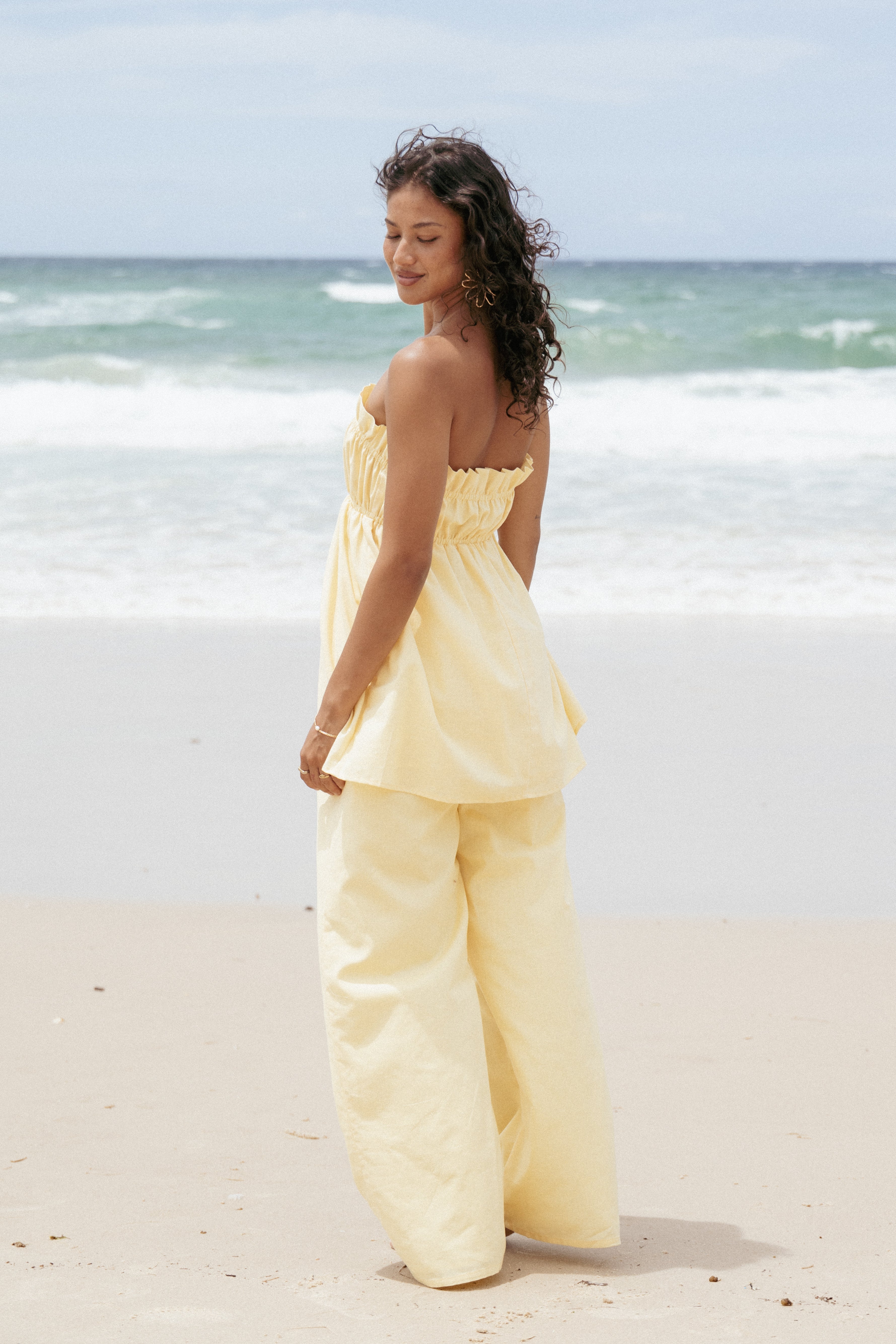 BOTTOMS Ember Cotton Pants - Butter Yellow