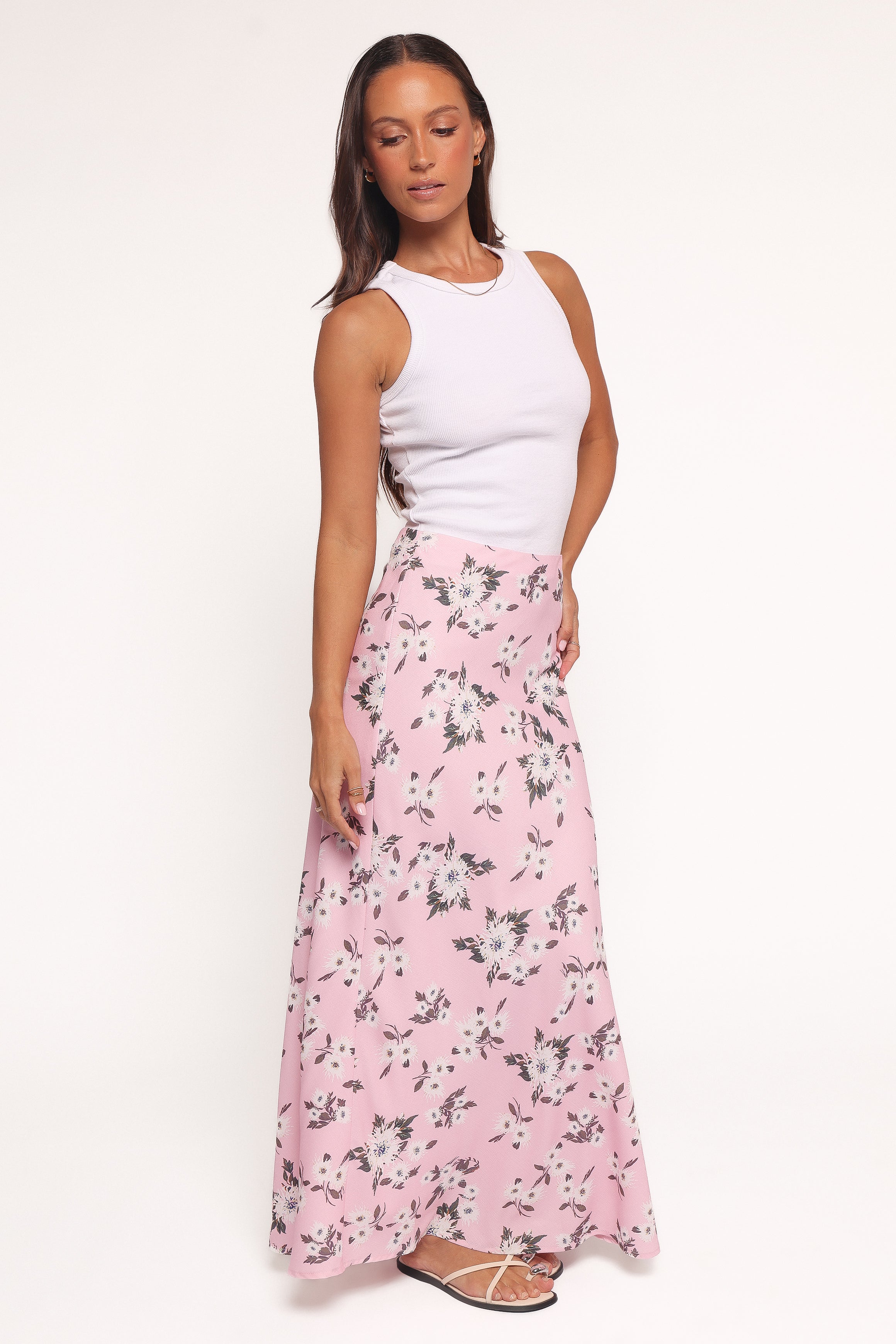BOTTOMS Evie Maxi Skirt - Pink Floral