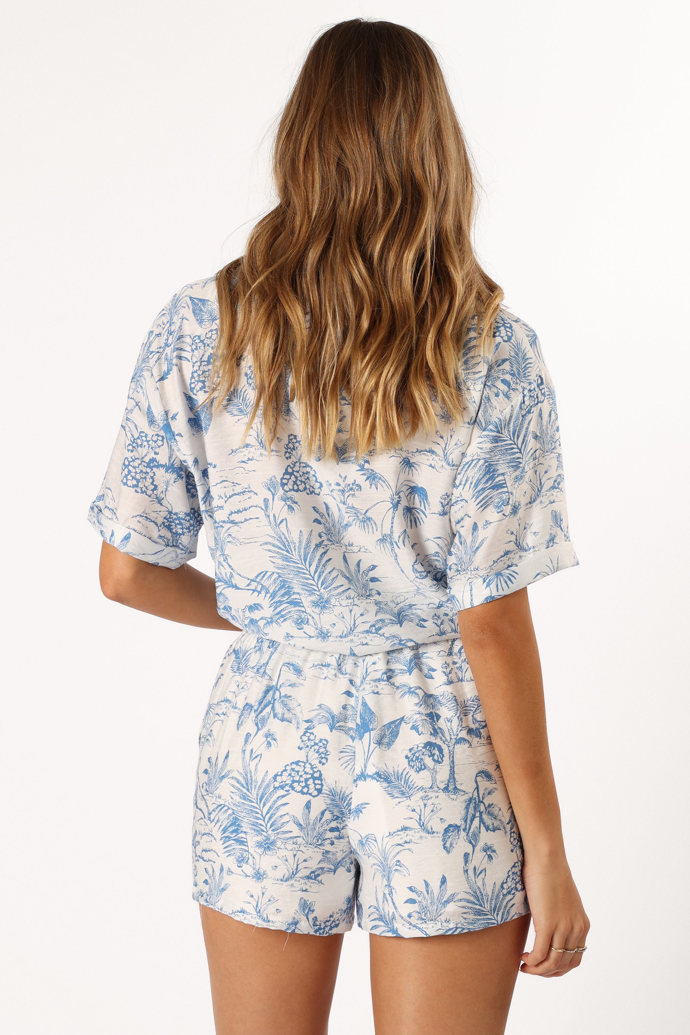 BOTTOMS @Faye Shorts - White/Blue