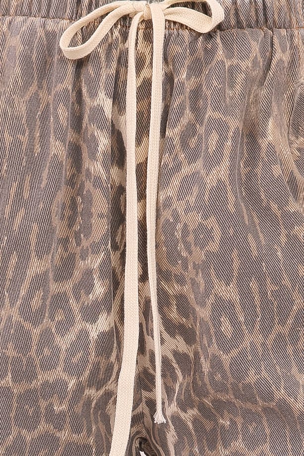 BOTTOMS Fletcher Denim Racer Pants - Leopard