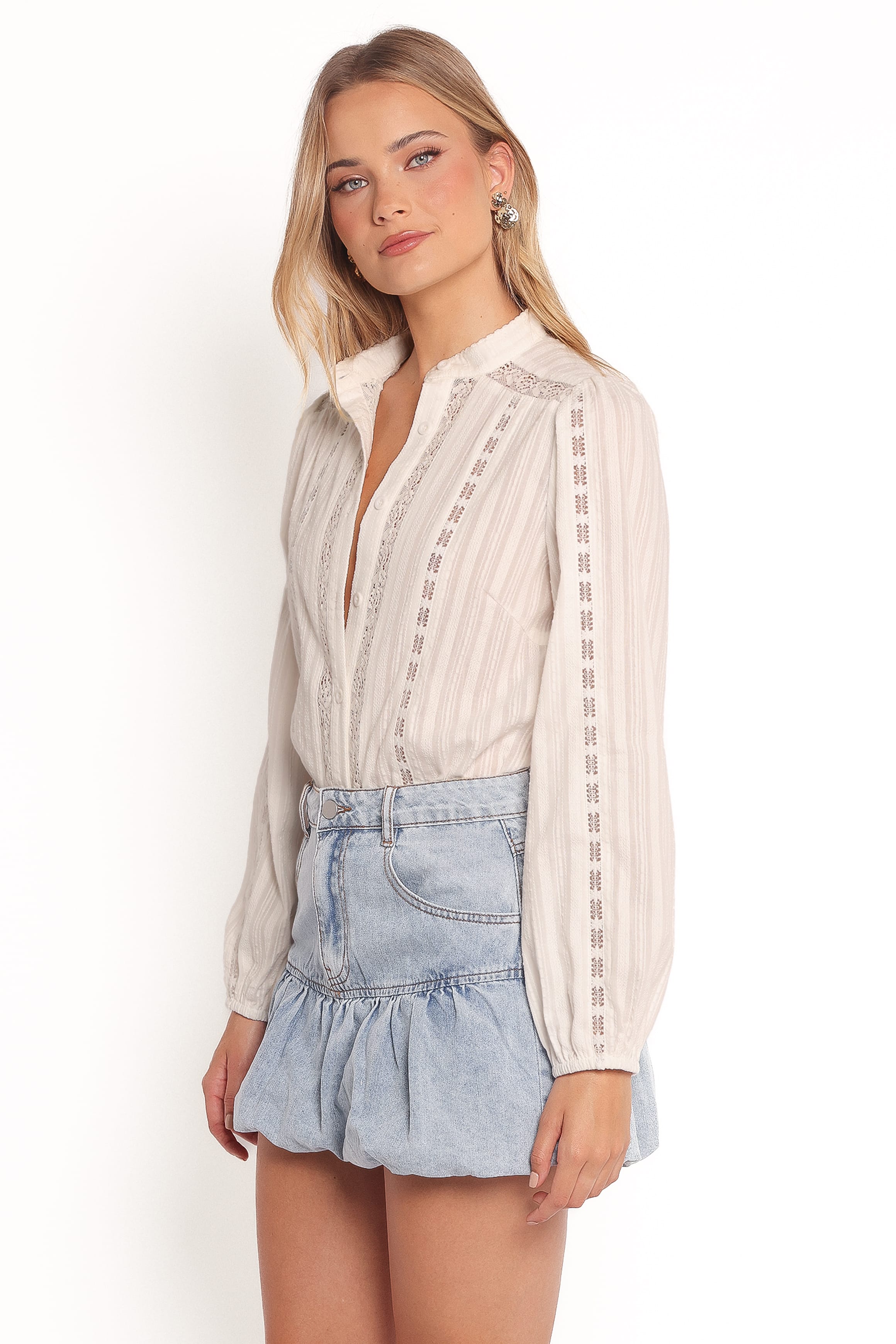 BOTTOMS Fomi Denim Bubble Skirt - Medium Denim