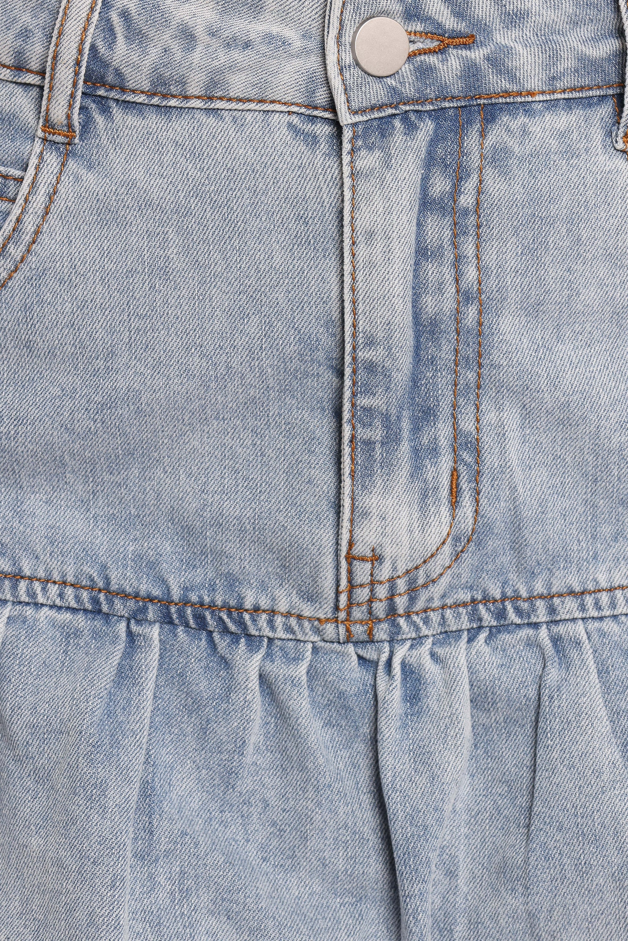 BOTTOMS Fomi Denim Bubble Skirt - Medium Denim