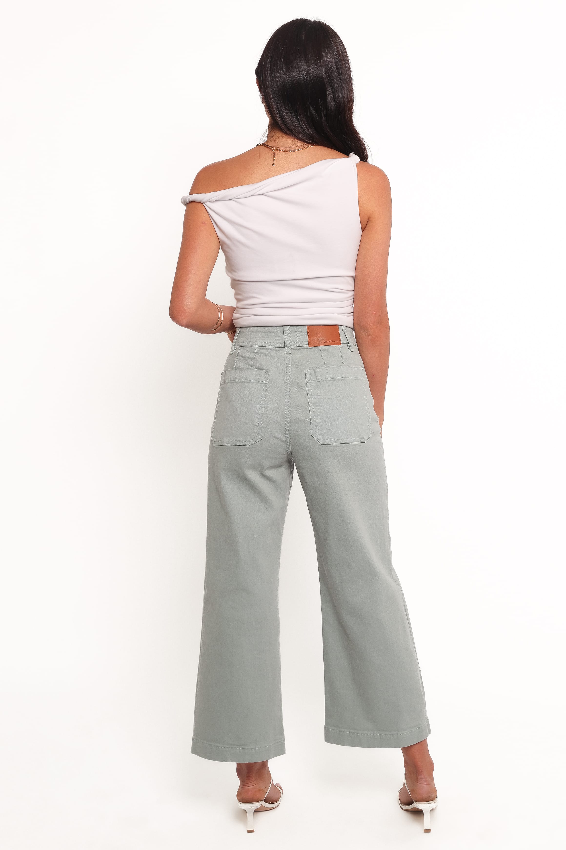 BOTTOMS Gemma Cropped Wide Leg Jean - Zuma