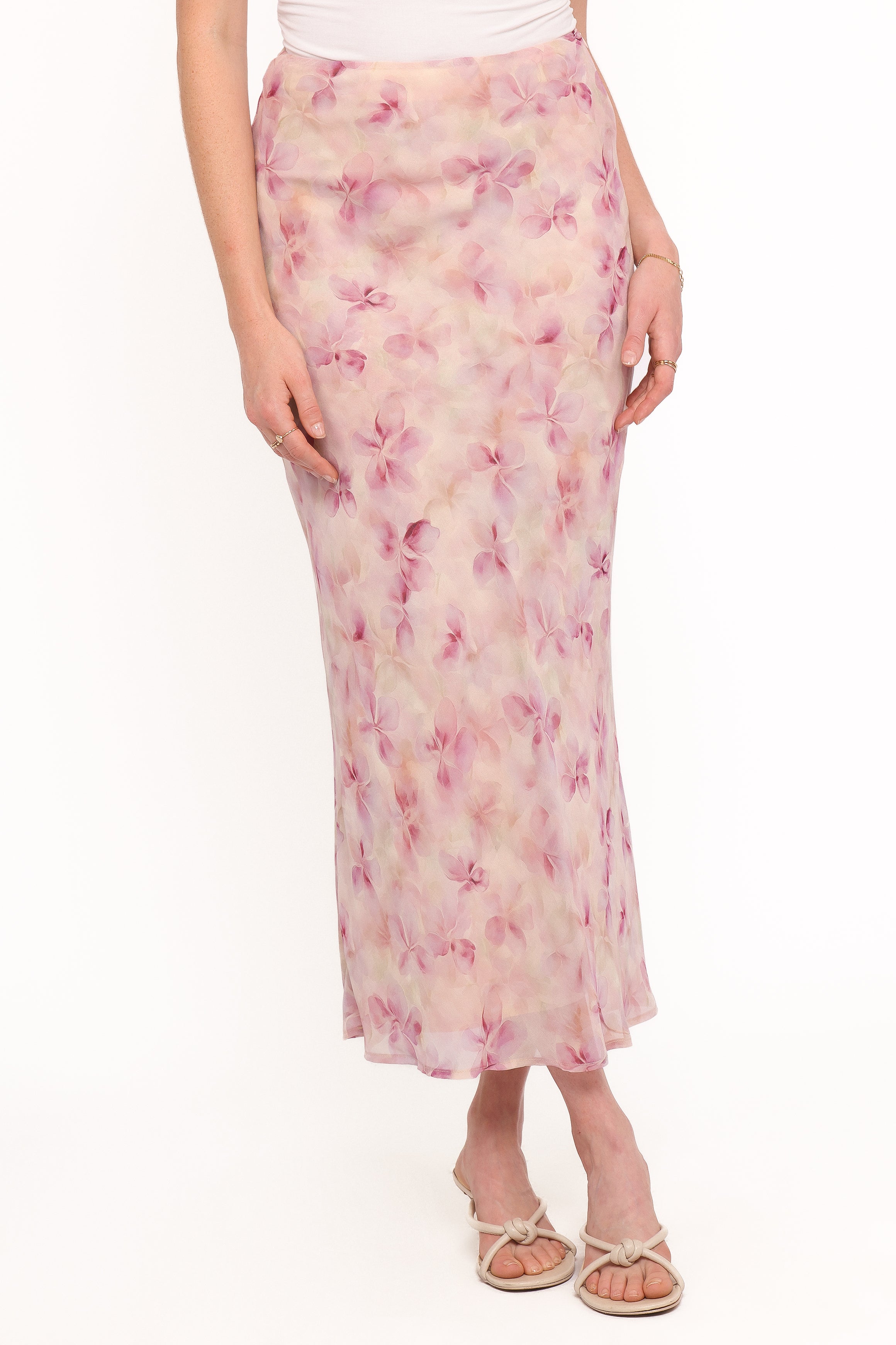 BOTTOMS Giarda Maxi Skirt - Pink Floral