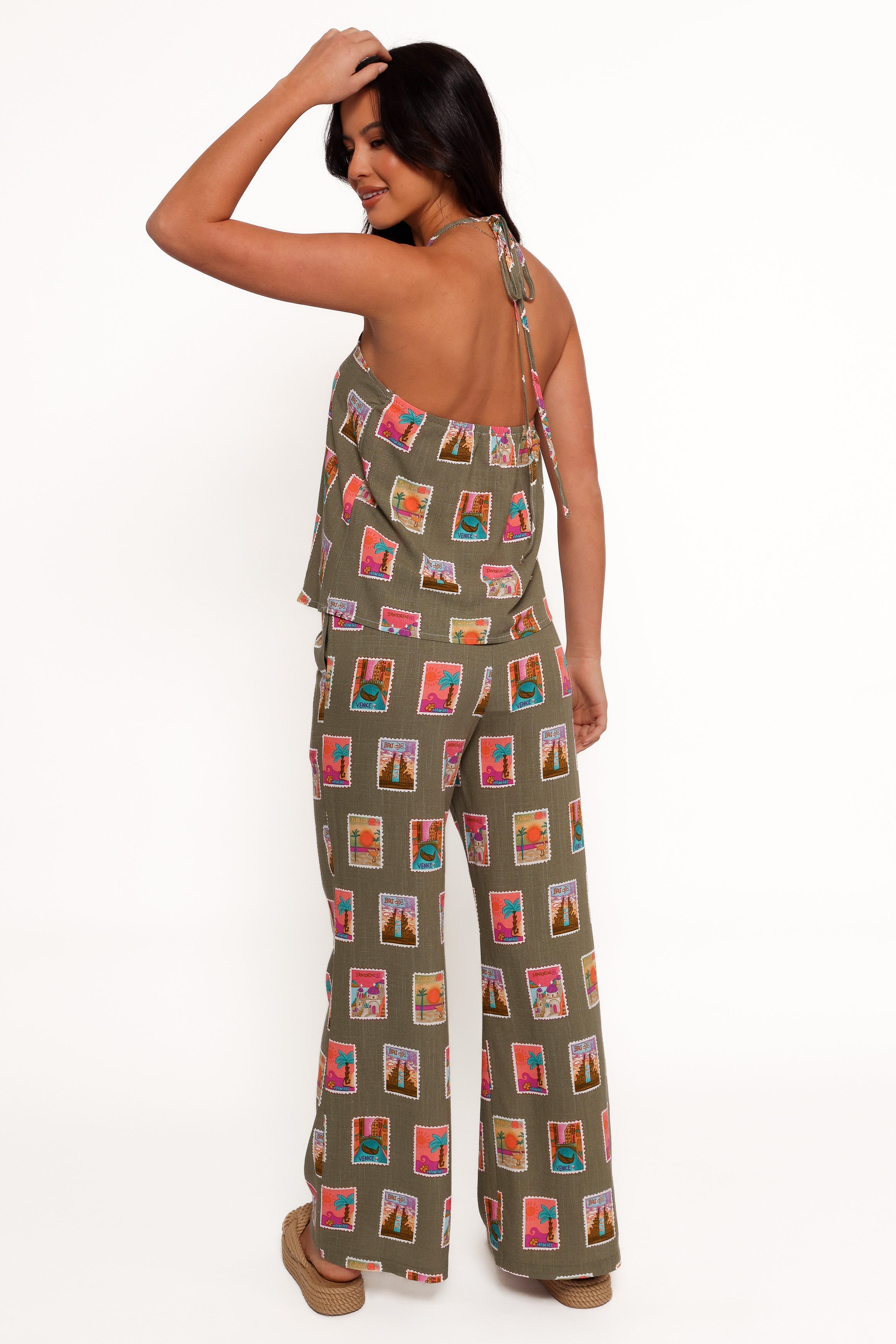 BOTTOMS Hana Pants - Olive Print