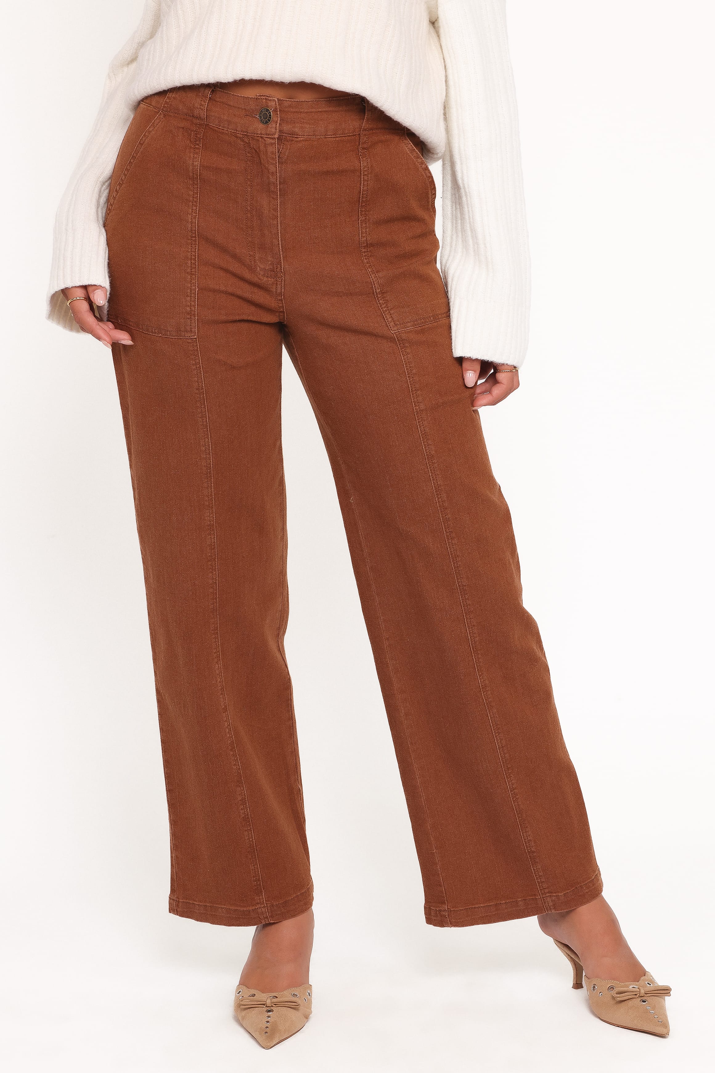 BOTTOMS Hayes Wide Leg Pant - Mocha Brown