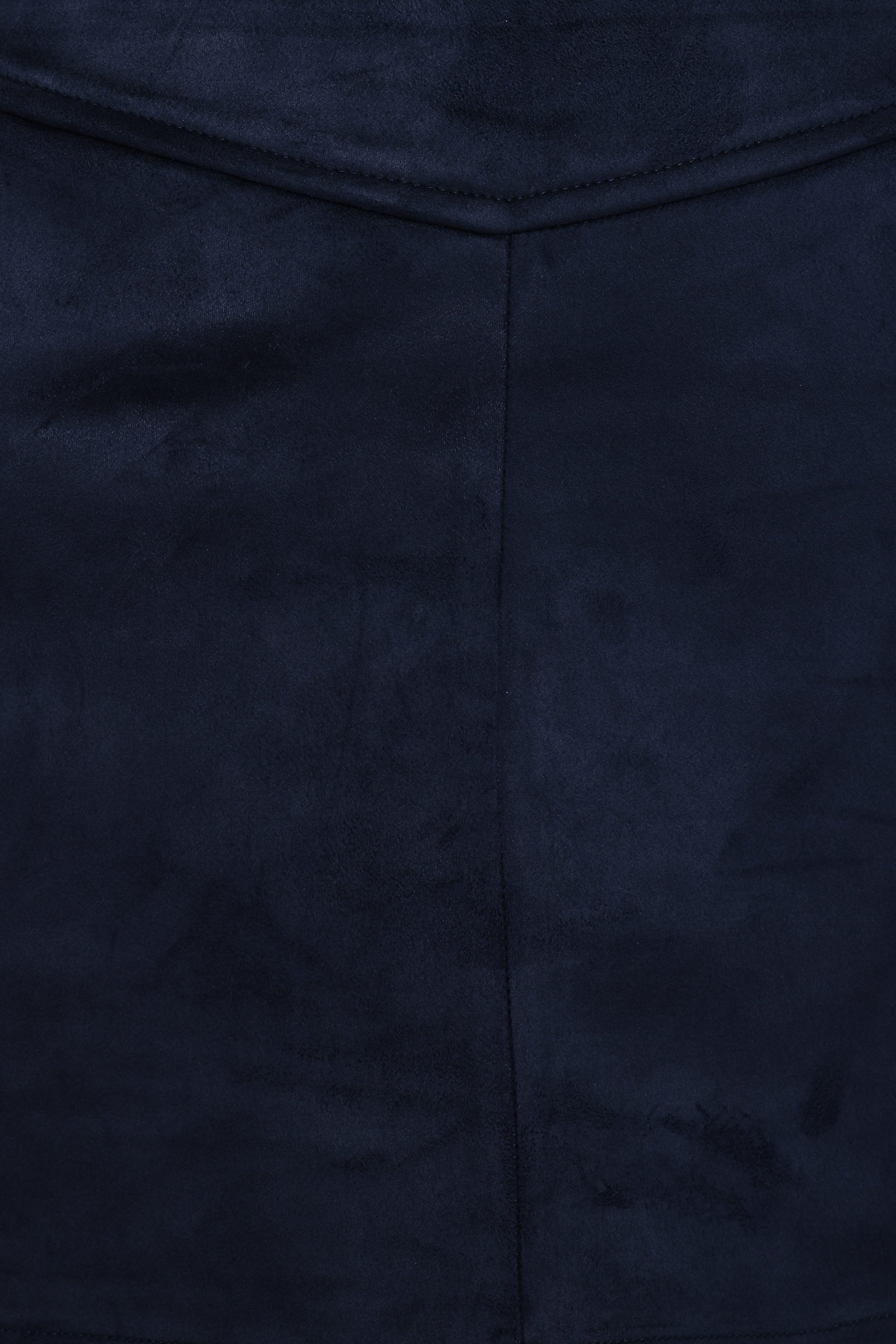BOTTOMS Hope Suede Mini Skirt - Navy