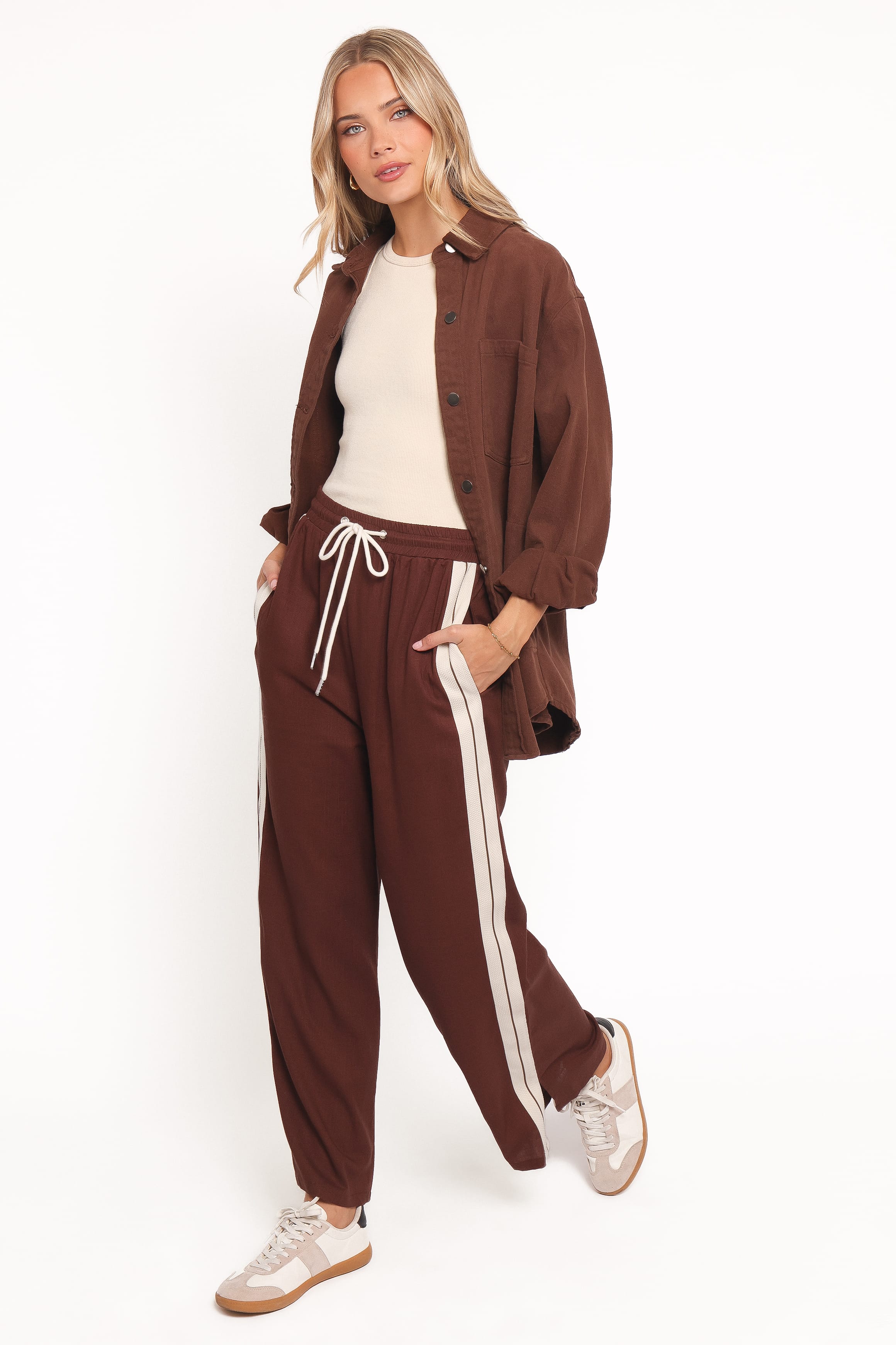 BOTTOMS Hvar Track Pant - Brown