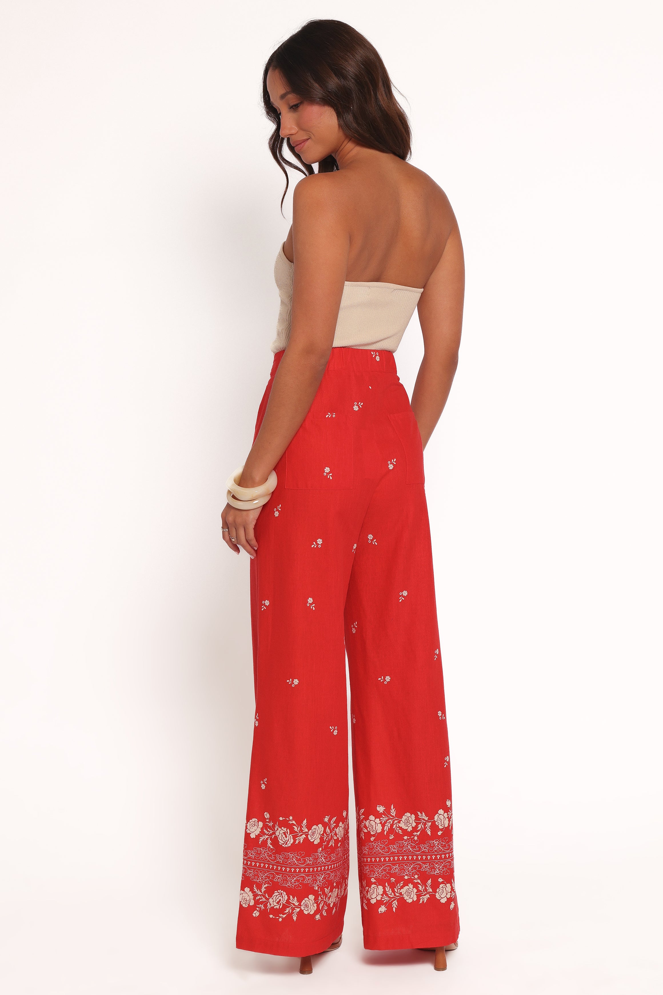 BOTTOMS Ilara Pant - Red Floral