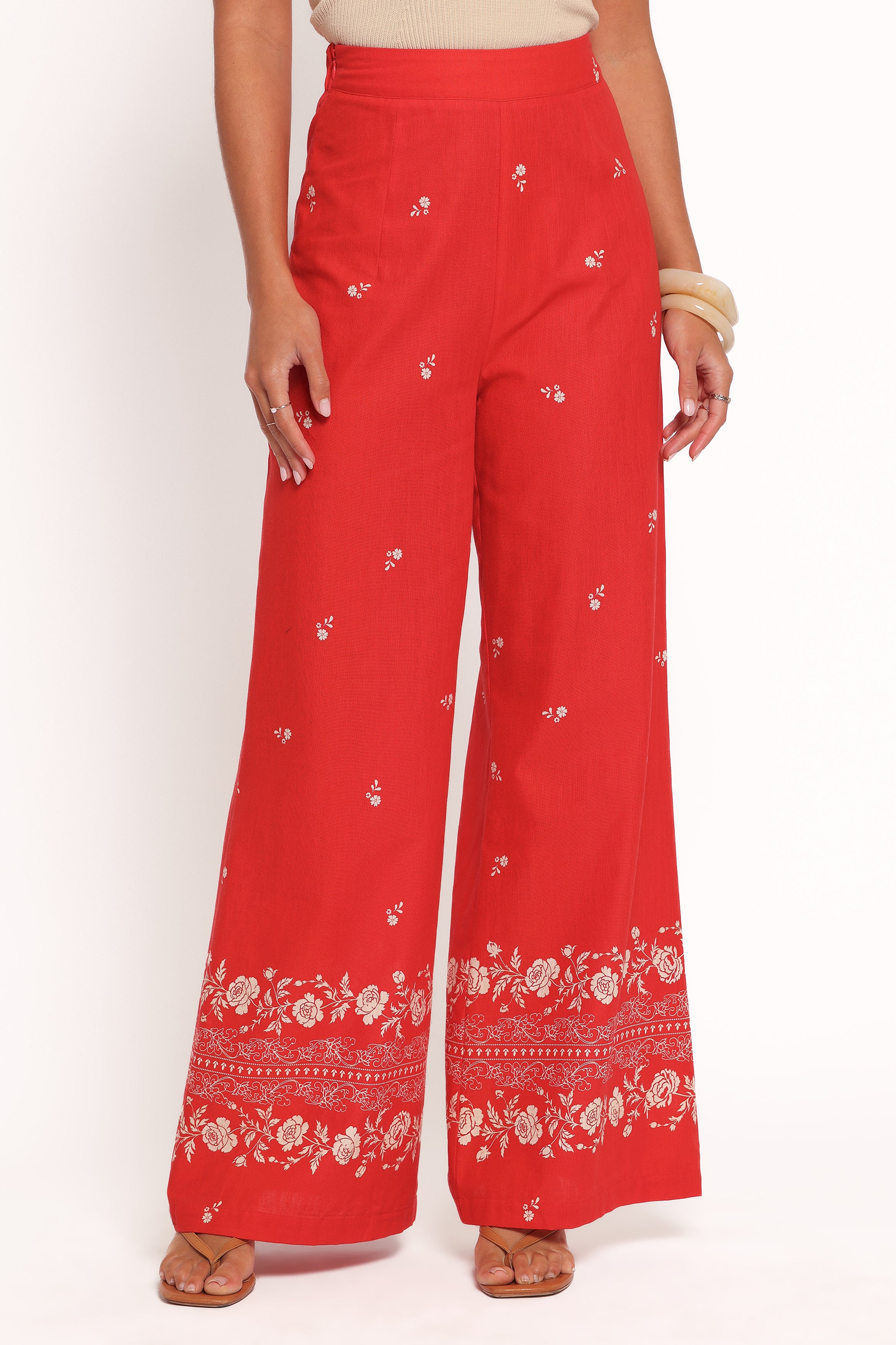BOTTOMS Ilara Pant - Red Floral