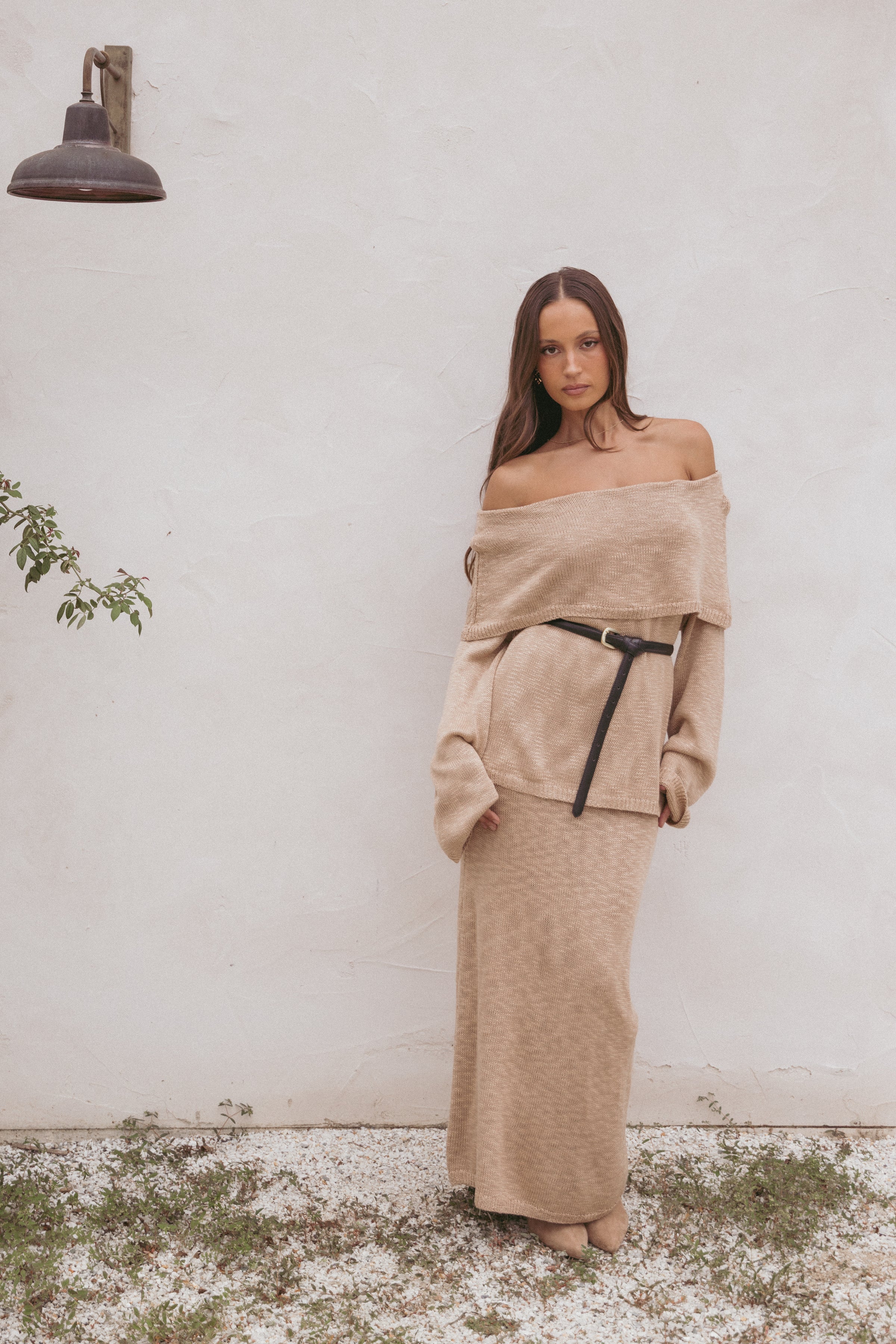BOTTOMS Indya Knit Skirt - Mocha
