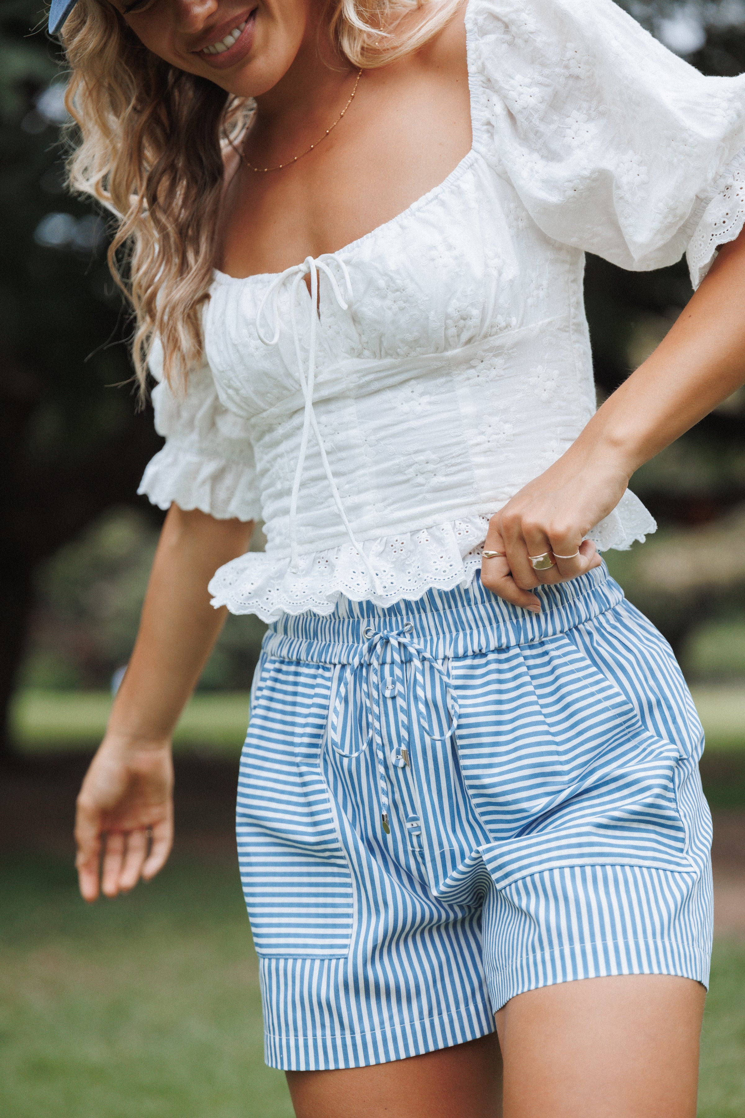 BOTTOMS Jackson Boxer Short - Blue Stripe
