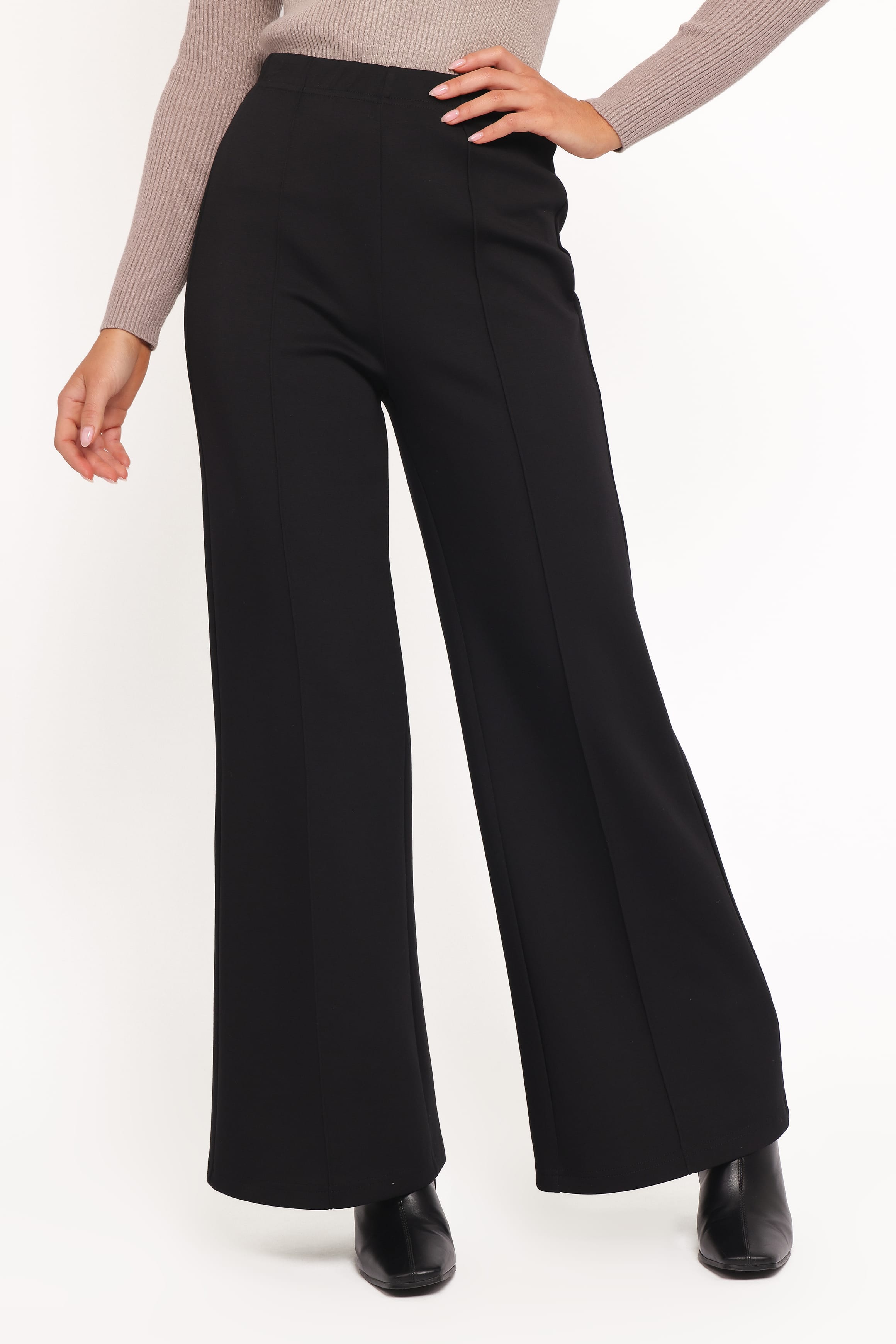BOTTOMS Jade Wide Leg Pant - Black