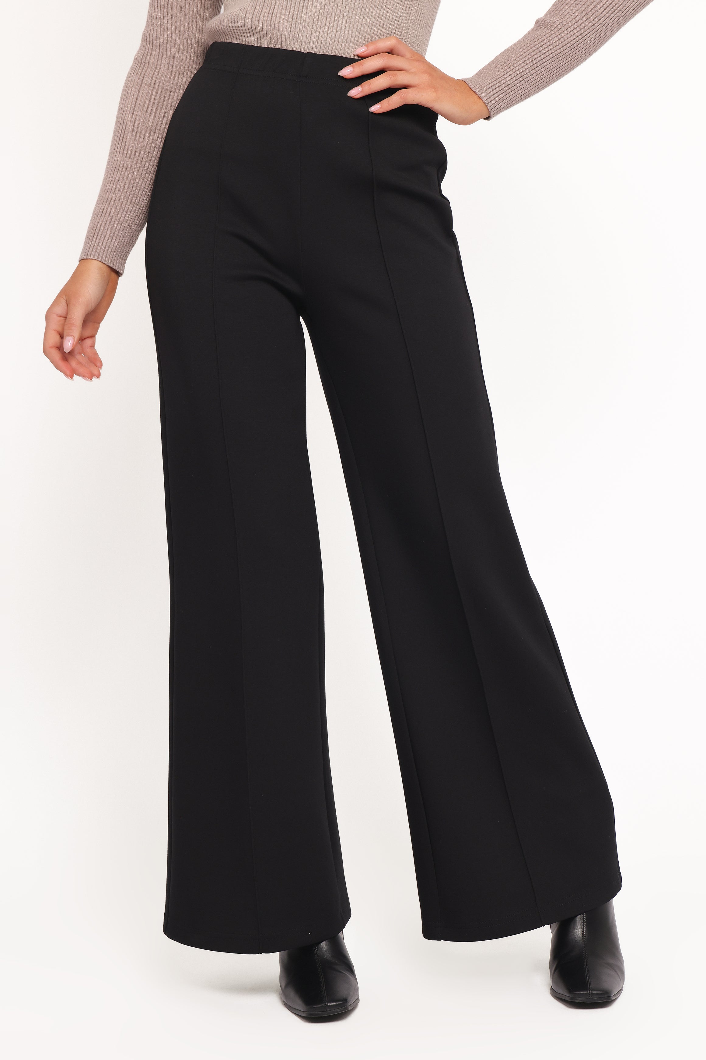 BOTTOMS Jade Wide Leg Pant - Black