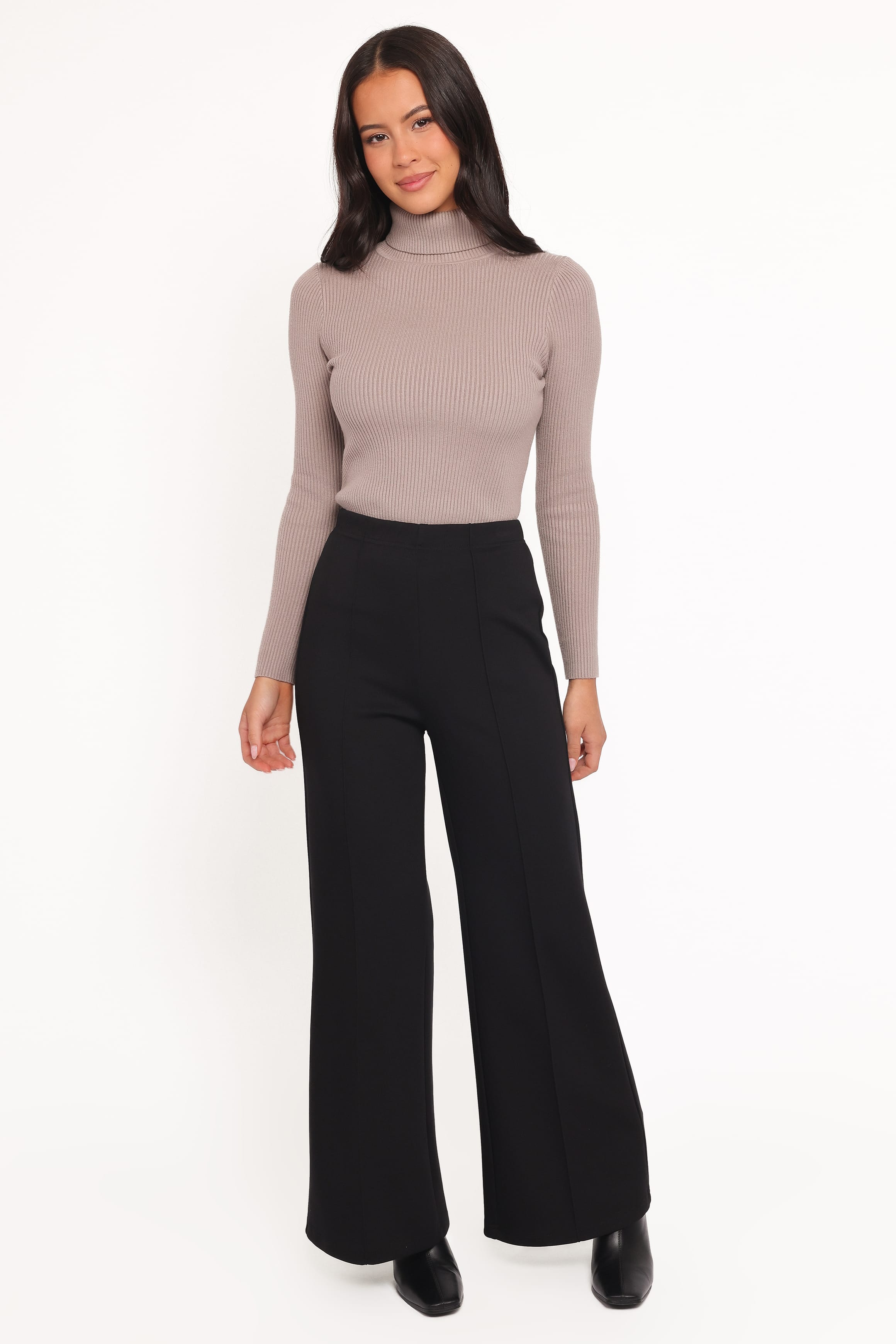 BOTTOMS Jade Wide Leg Pant - Black
