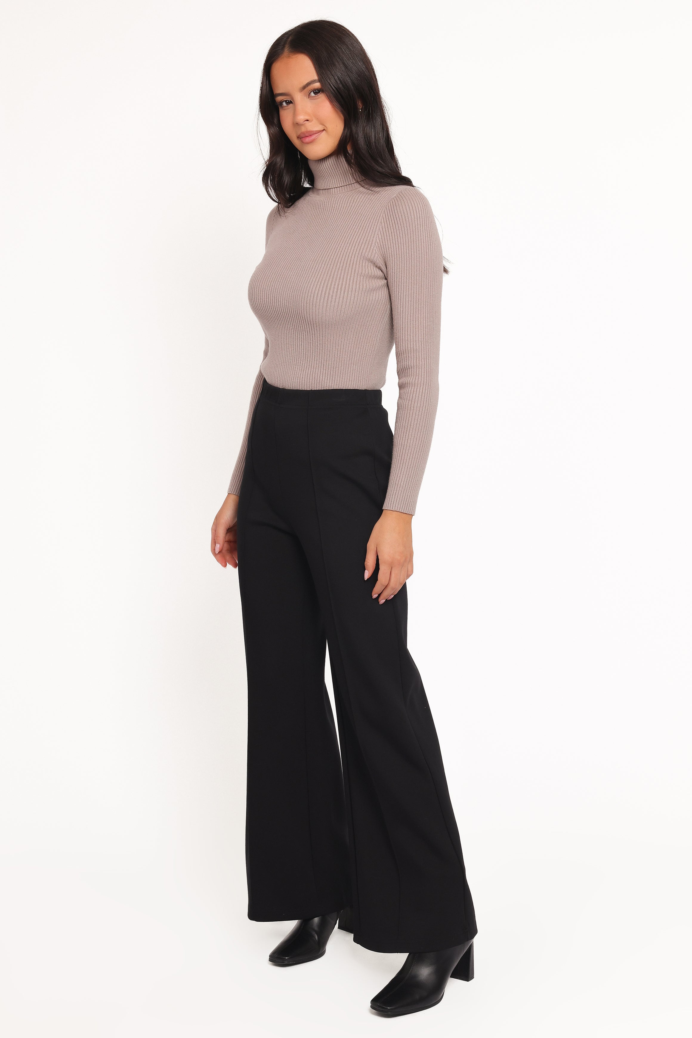 BOTTOMS Jade Wide Leg Pant - Black
