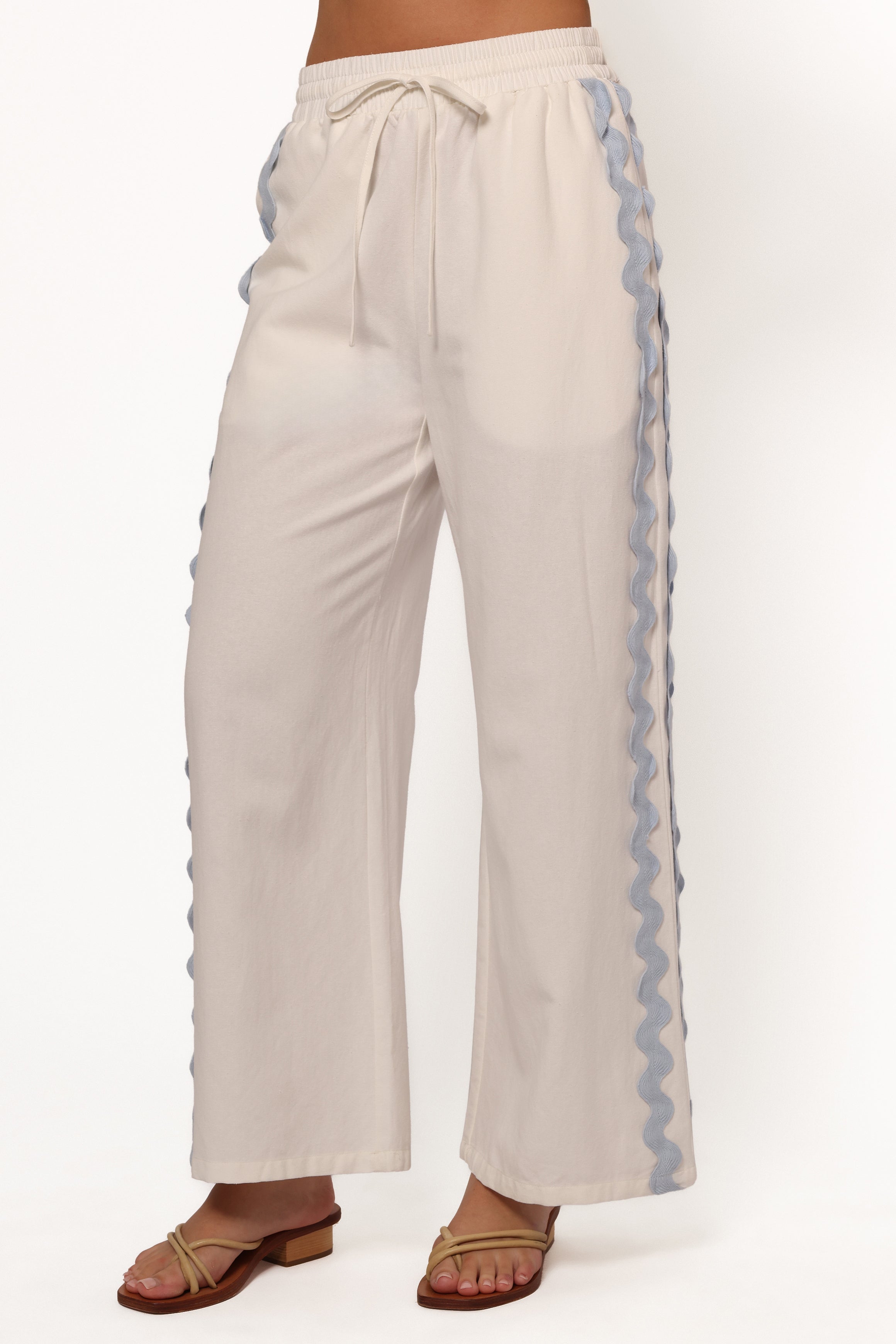 BOTTOMS Jasinta Pants - Cream Blue