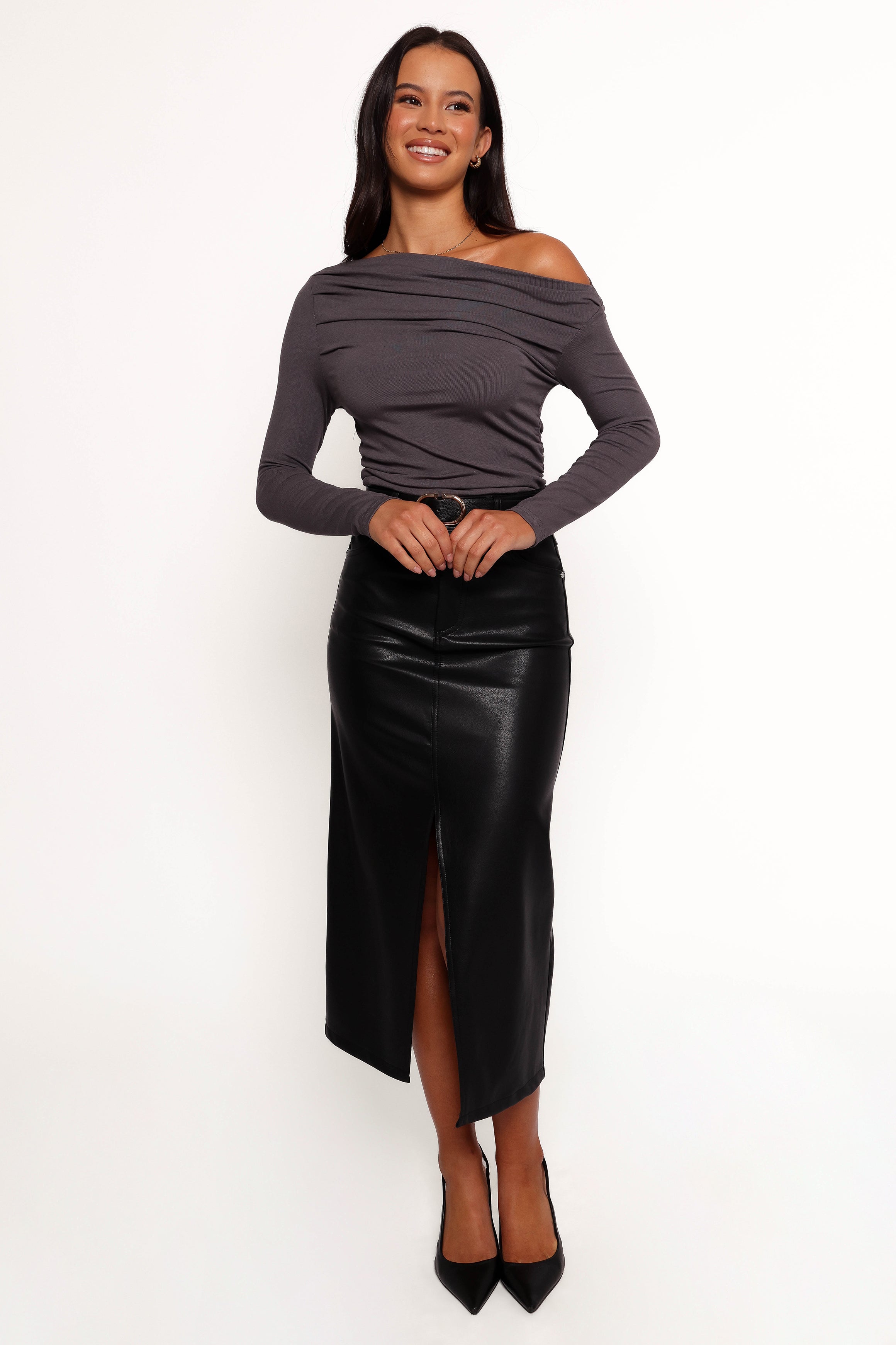 BOTTOMS Jasmyn Midi Skirt - Black