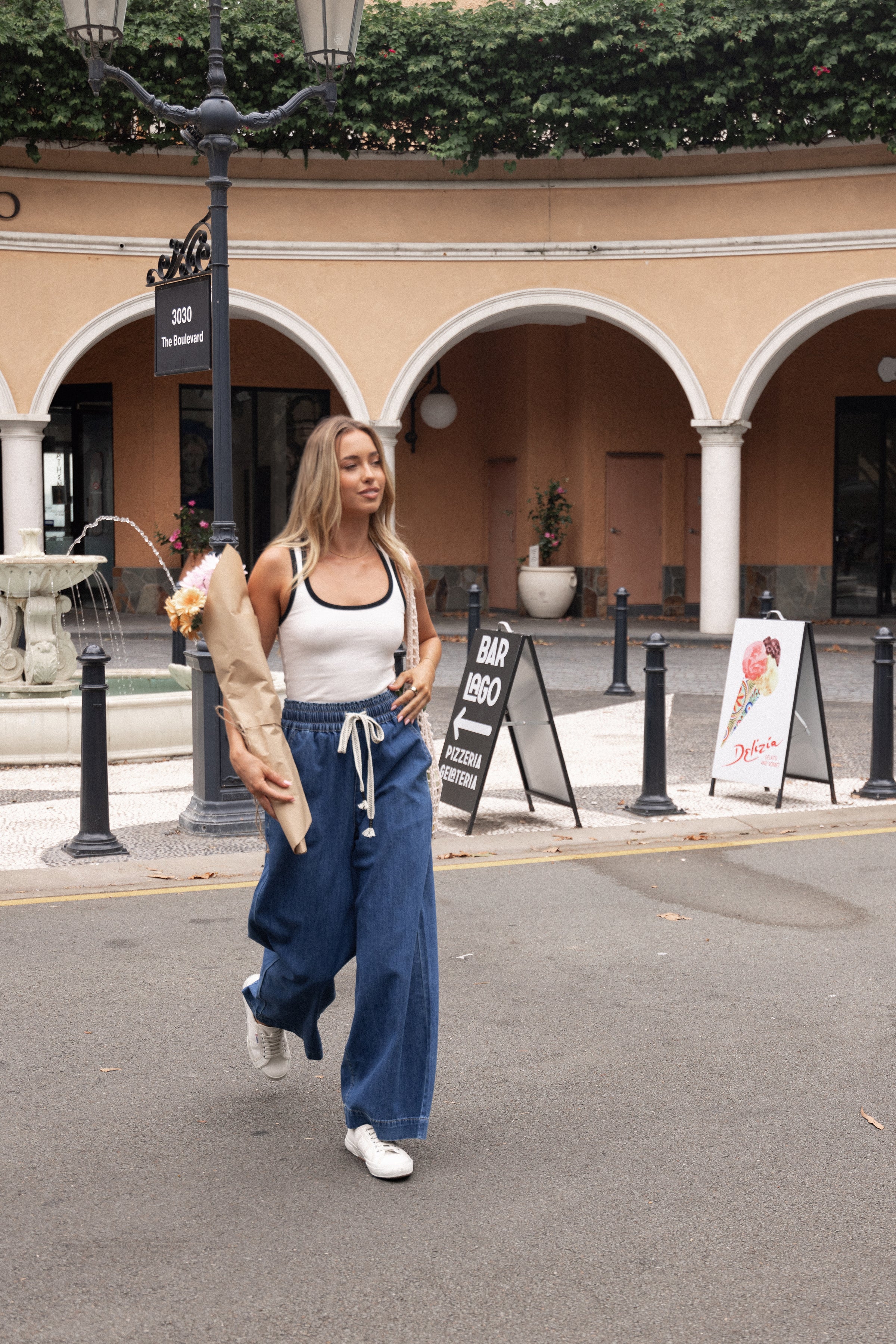 BOTTOMS Jenni Wide Leg Pant - Denim