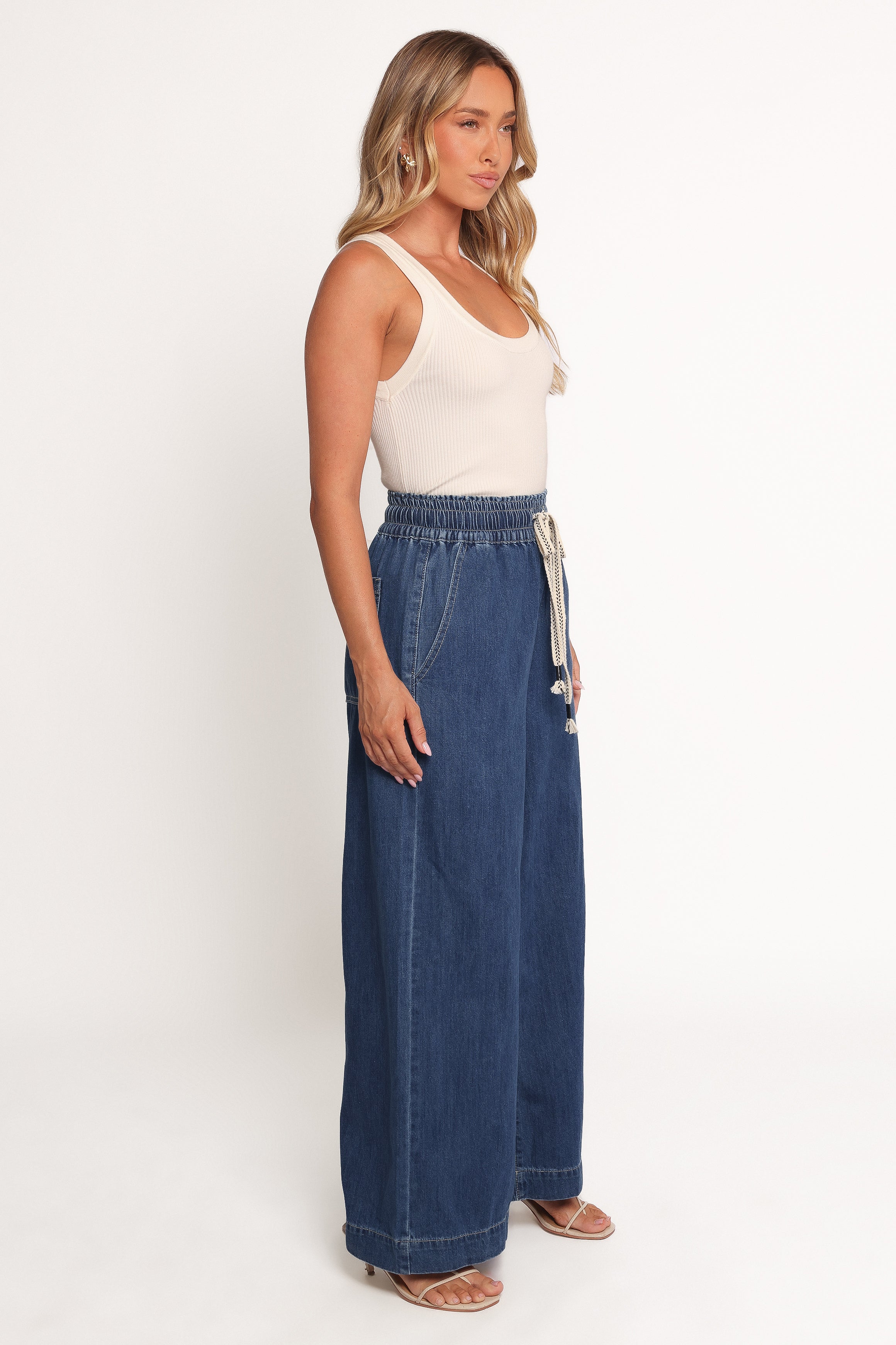BOTTOMS Jenni Wide Leg Pant - Denim