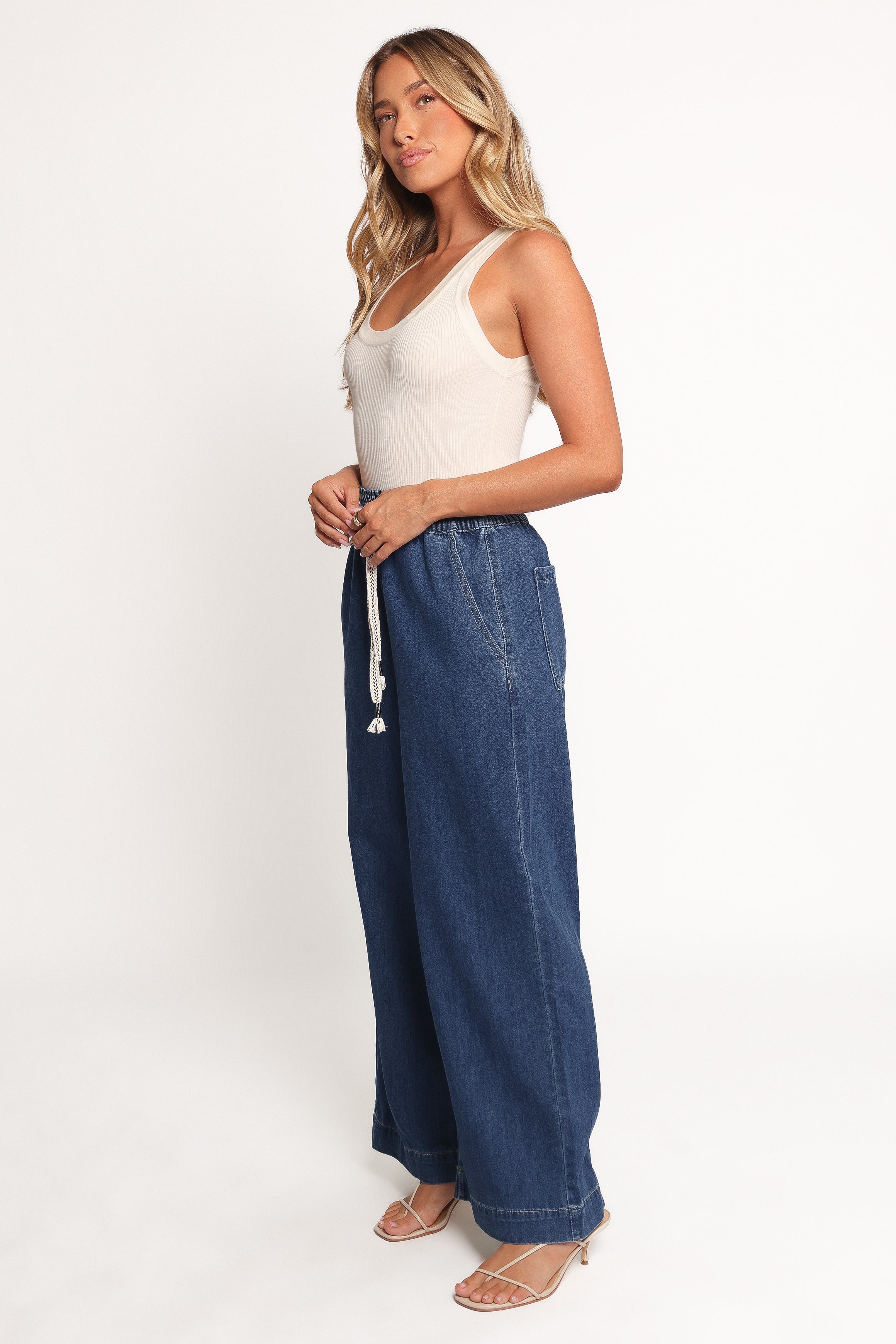 BOTTOMS Jenni Wide Leg Pant - Denim