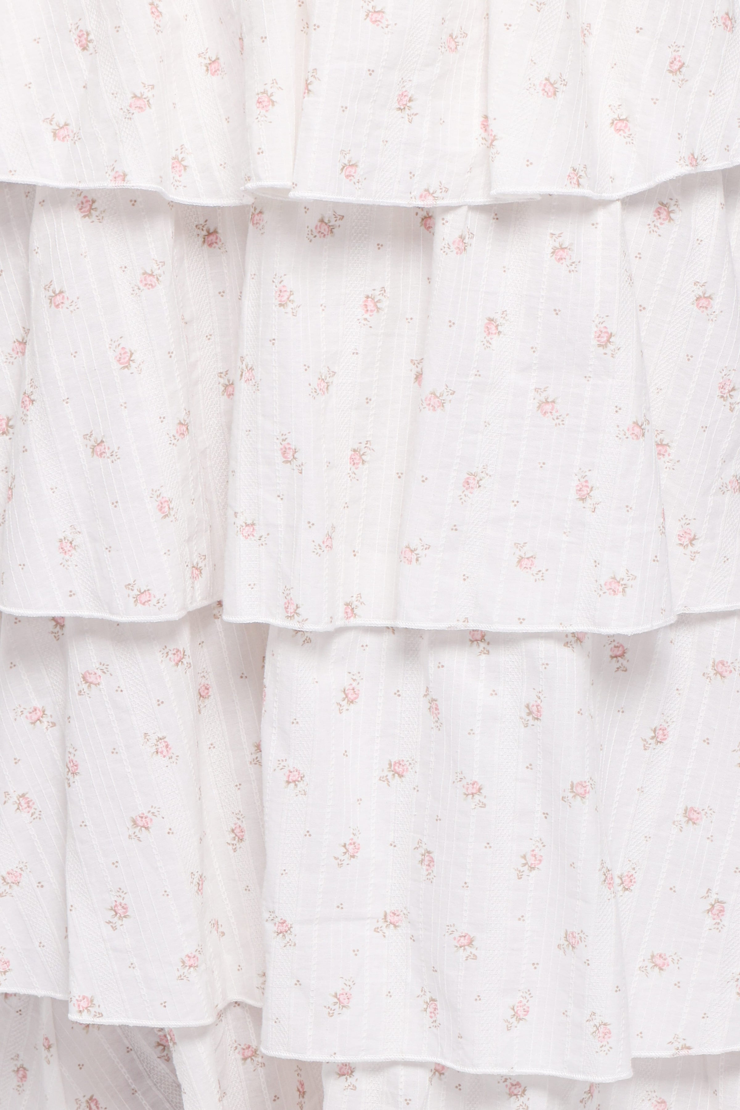 BOTTOMS Jorath Tiered Maxi Skirt - White Floral