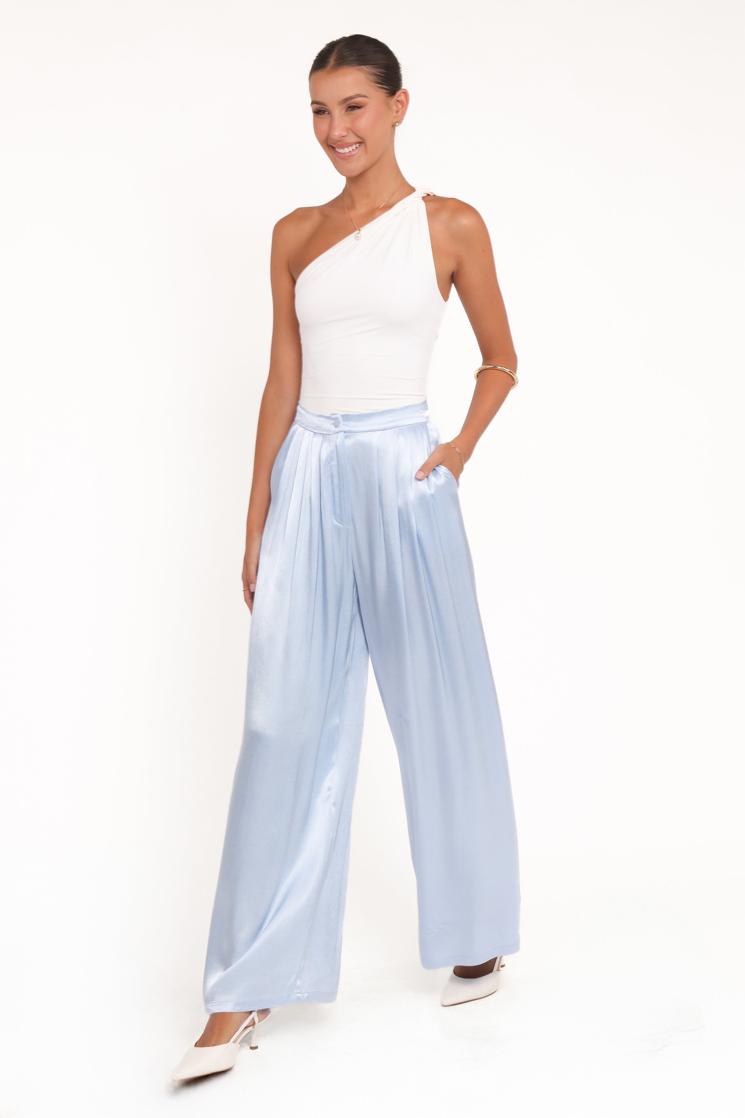 BOTTOMS Joyce Wide Leg Pant - Blue