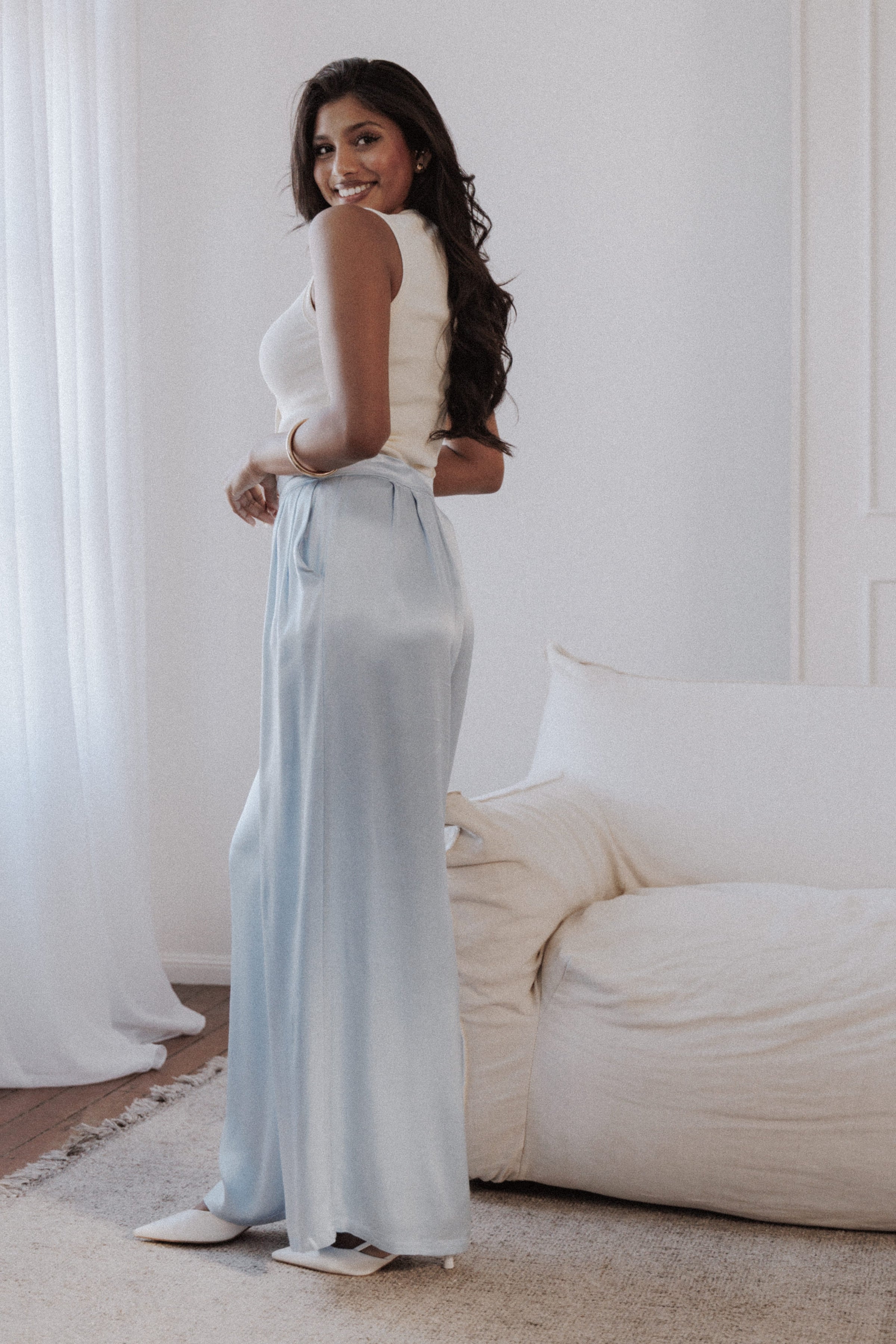 BOTTOMS Joyce Wide Leg Pant - Blue