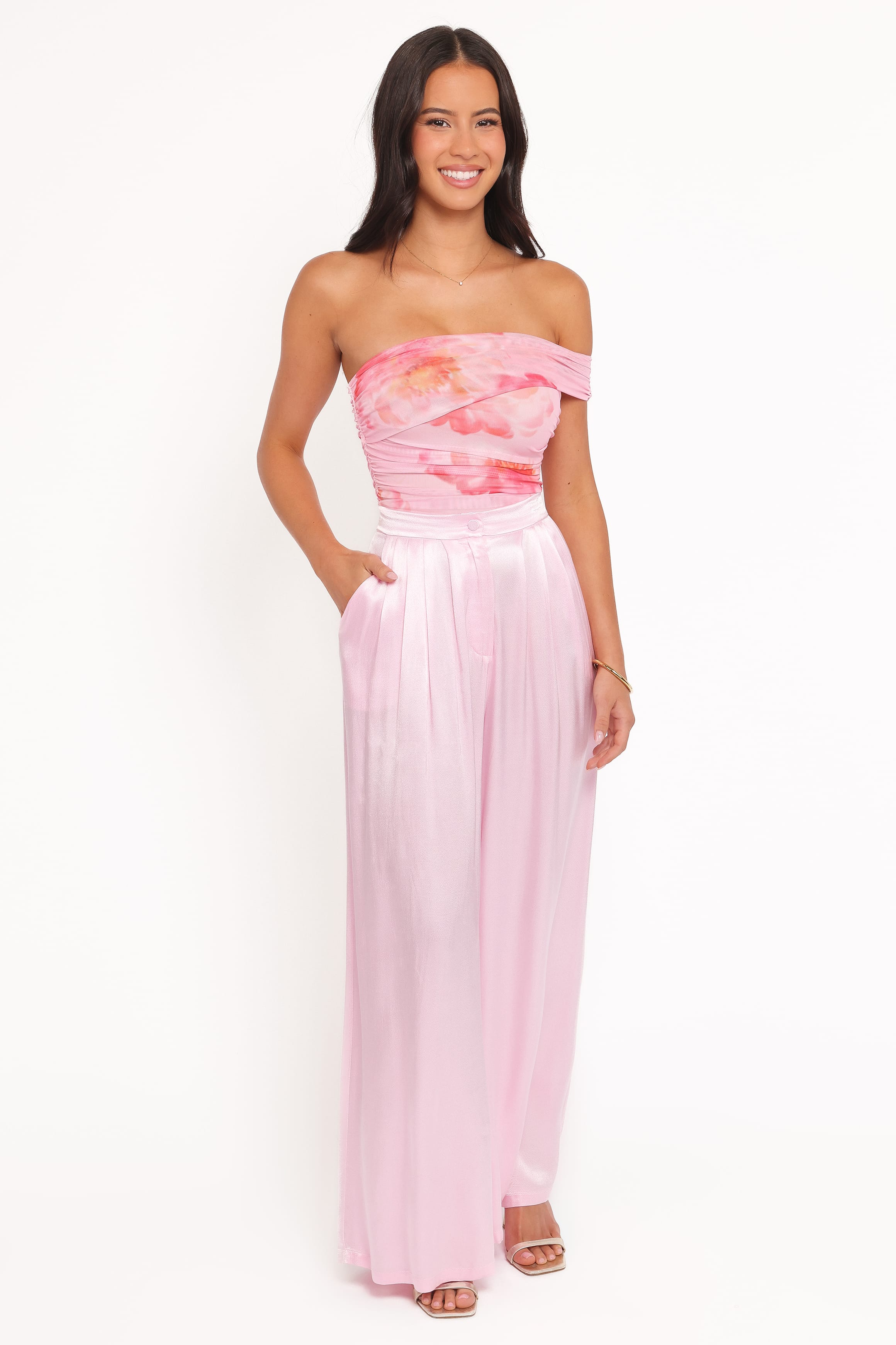 BOTTOMS Joyce Wide Leg Pant - Pink