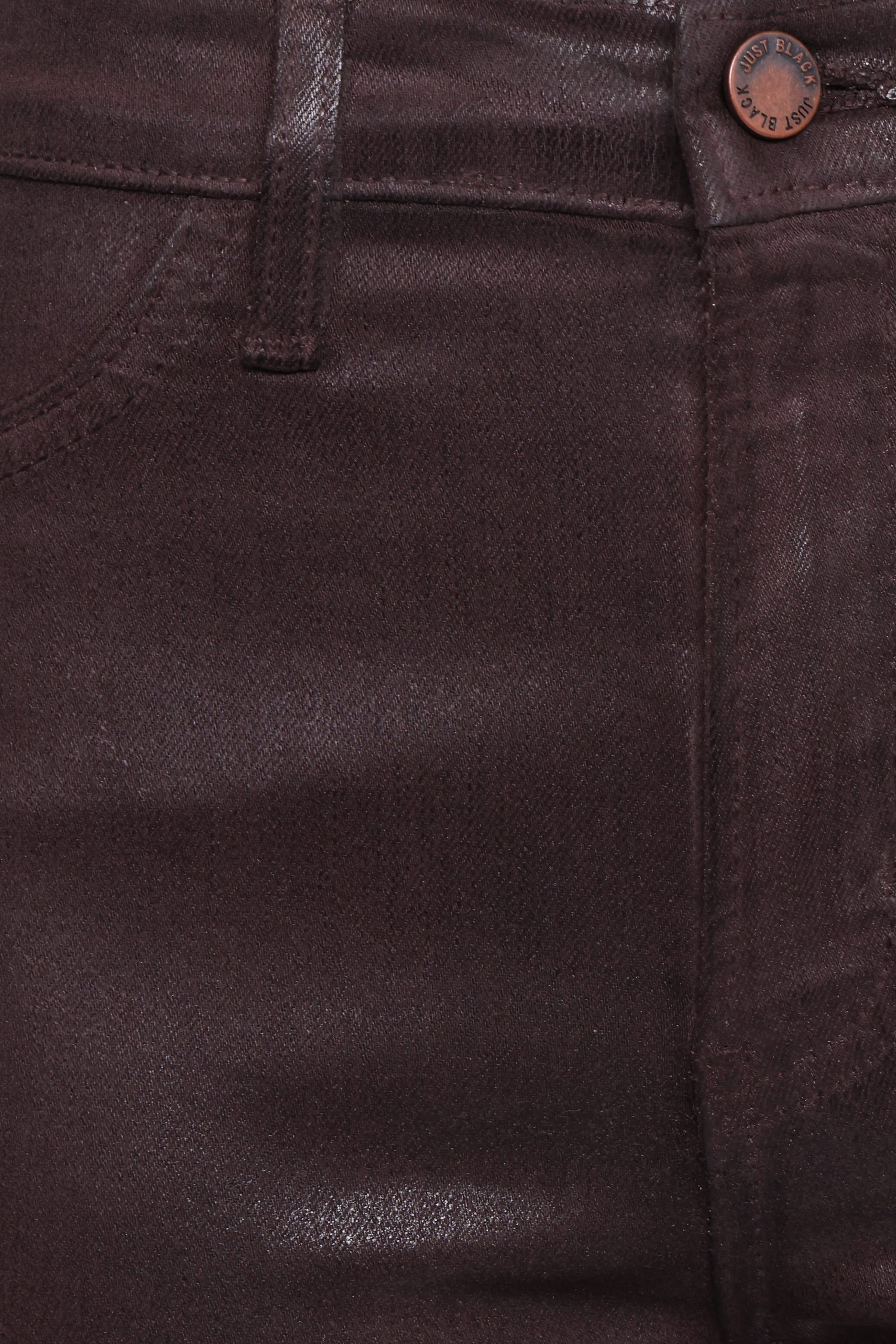 BOTTOMS Kalindi Coated Cropped Bootcut Jean - Espresso