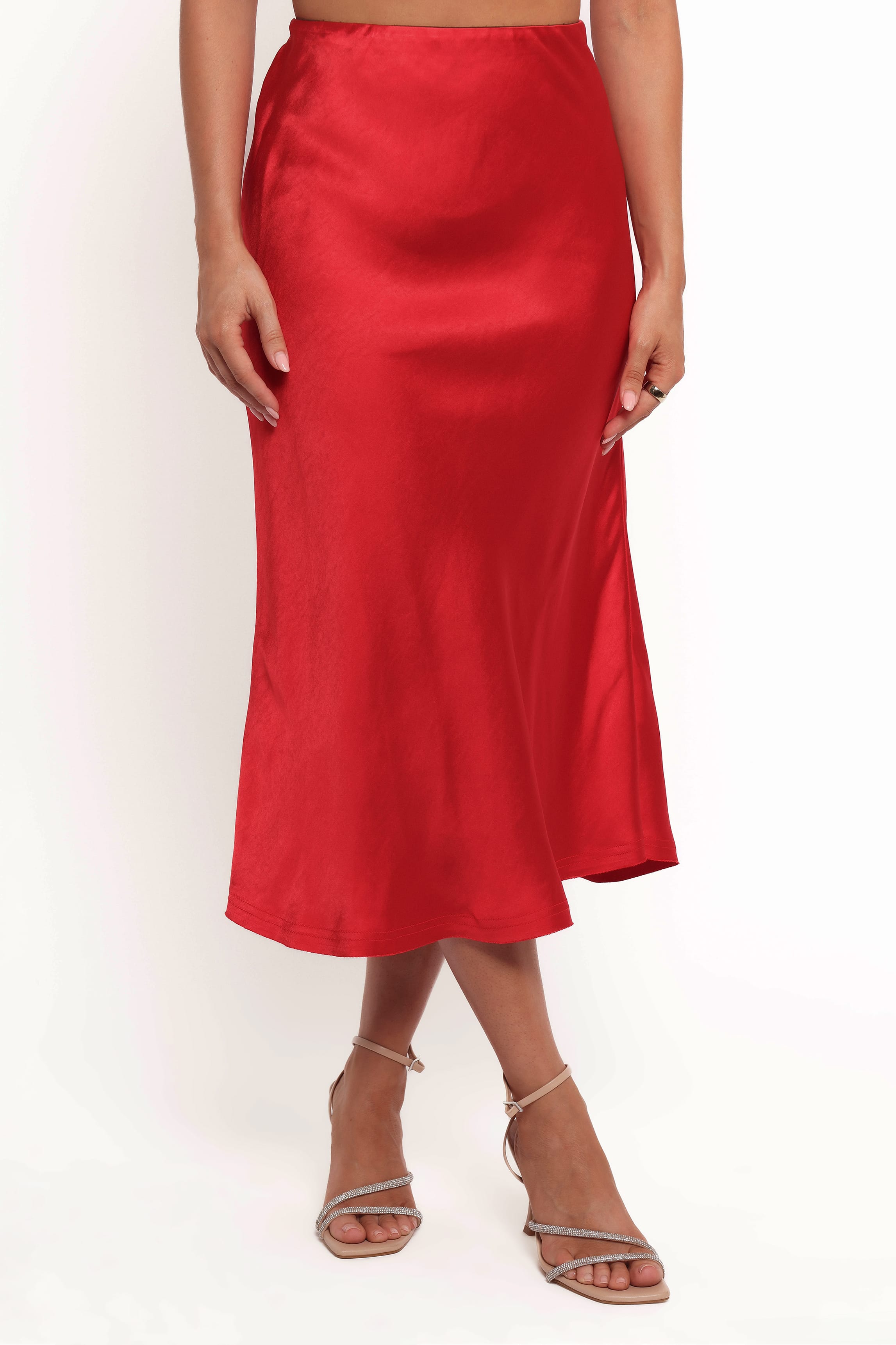 BOTTOMS Karla Midi Skirt - Red