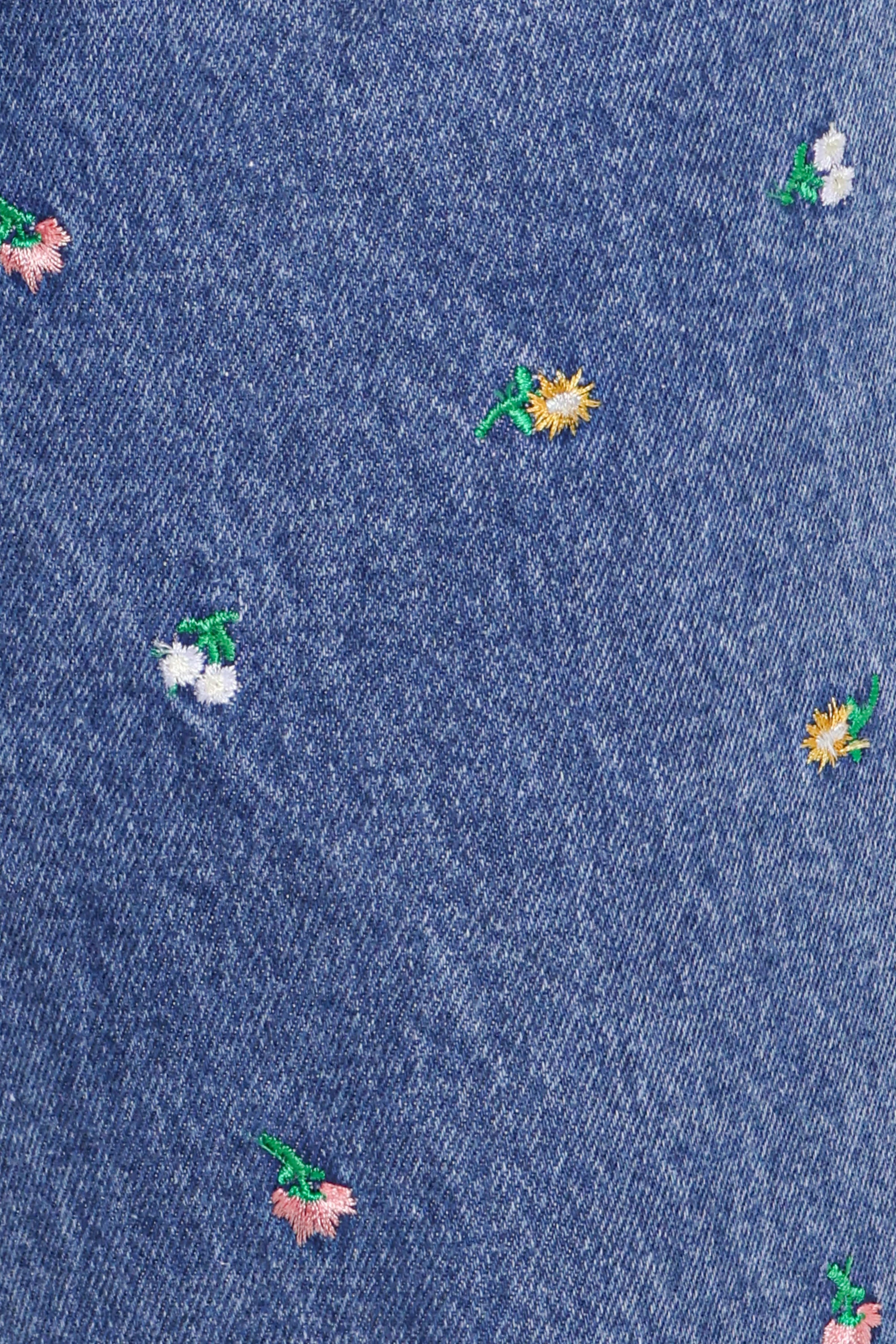 BOTTOMS Kendall Straight Leg Jeans - Embroidery Medium Wash
