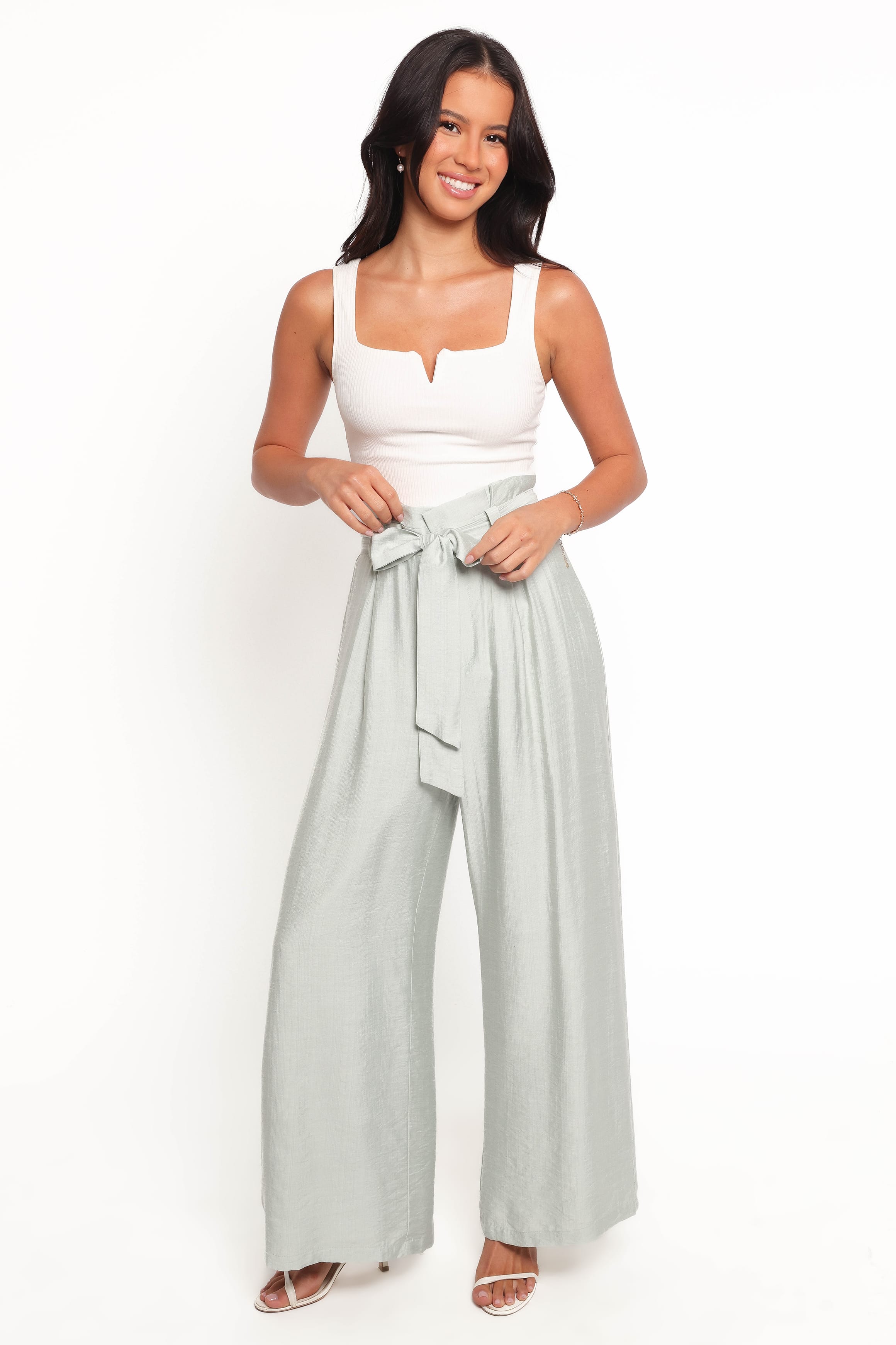 BOTTOMS Kieran Silky Pants - Sage