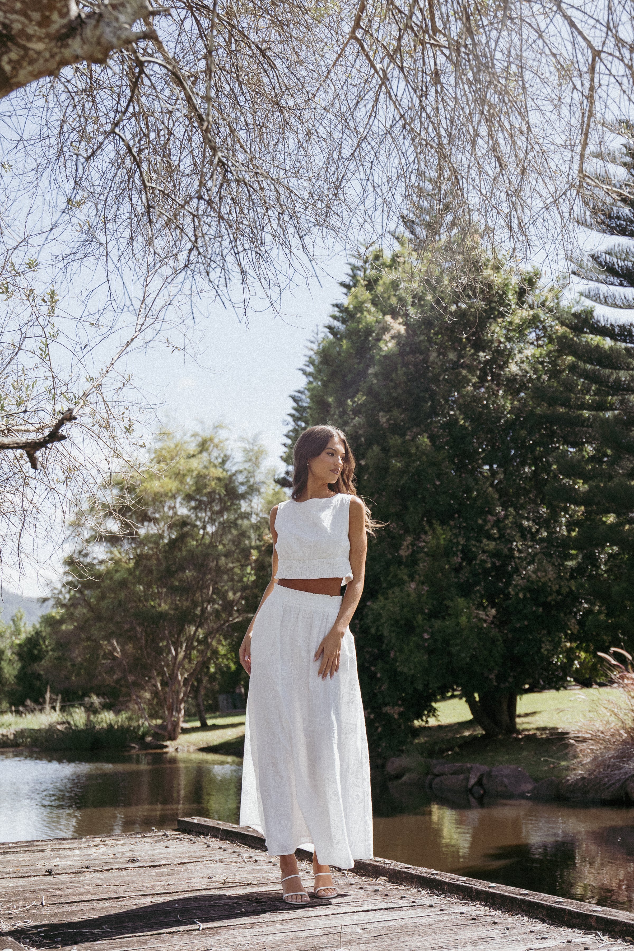 BOTTOMS Kimora Maxi Skirt - White