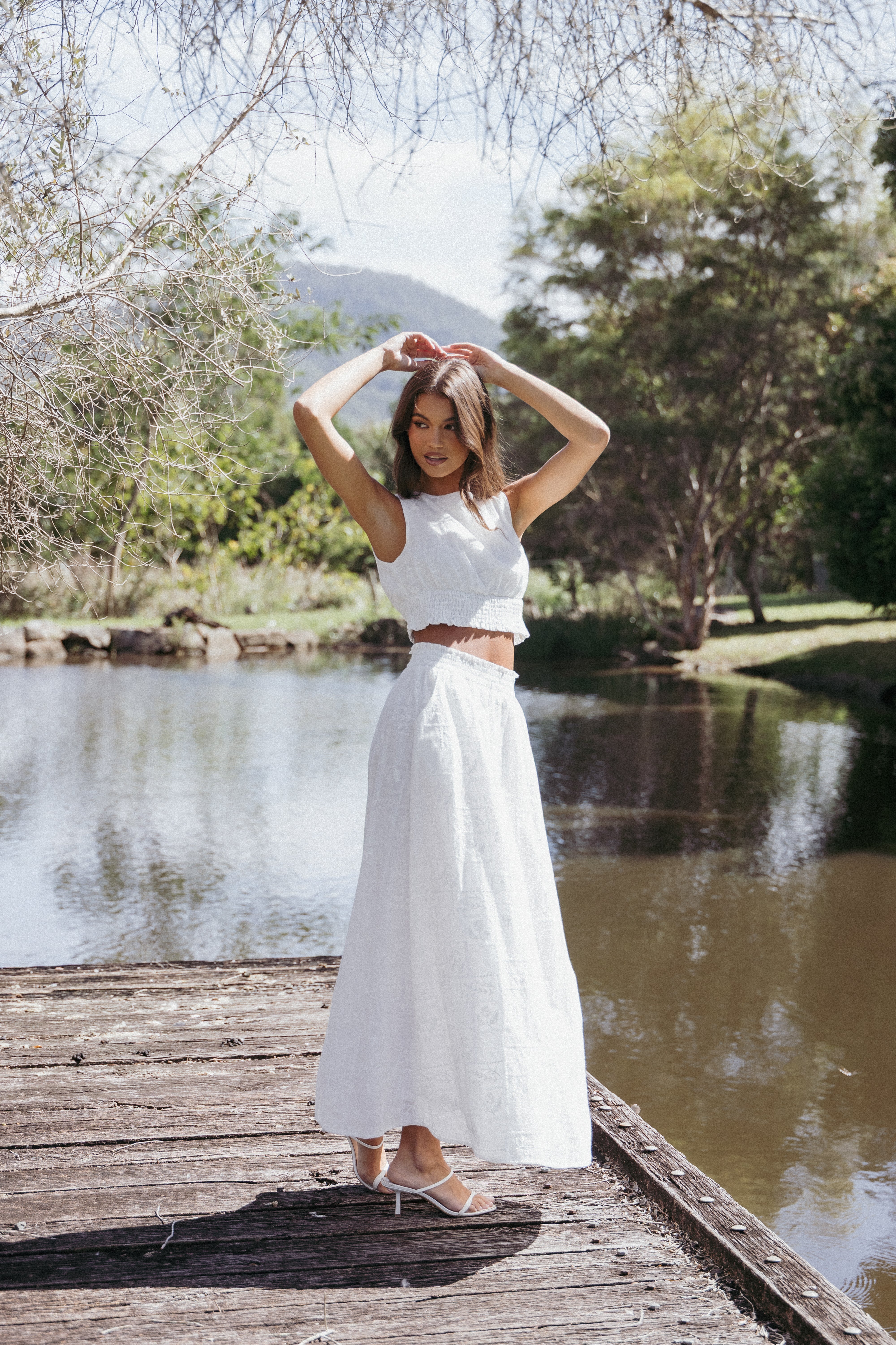 BOTTOMS Kimora Maxi Skirt - White