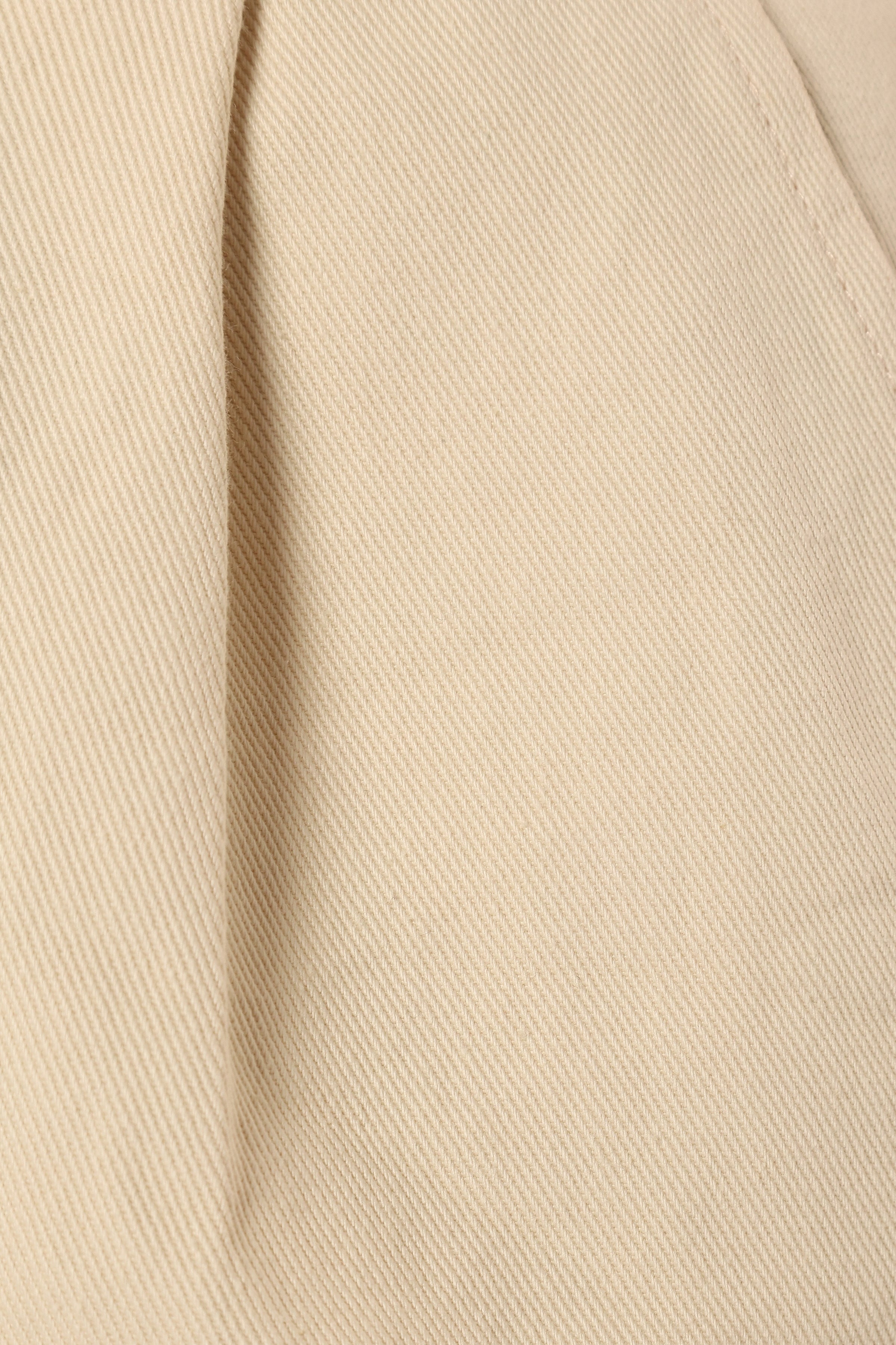 BOTTOMS @Lacey Contrast Stitch Denim Short - Ecru