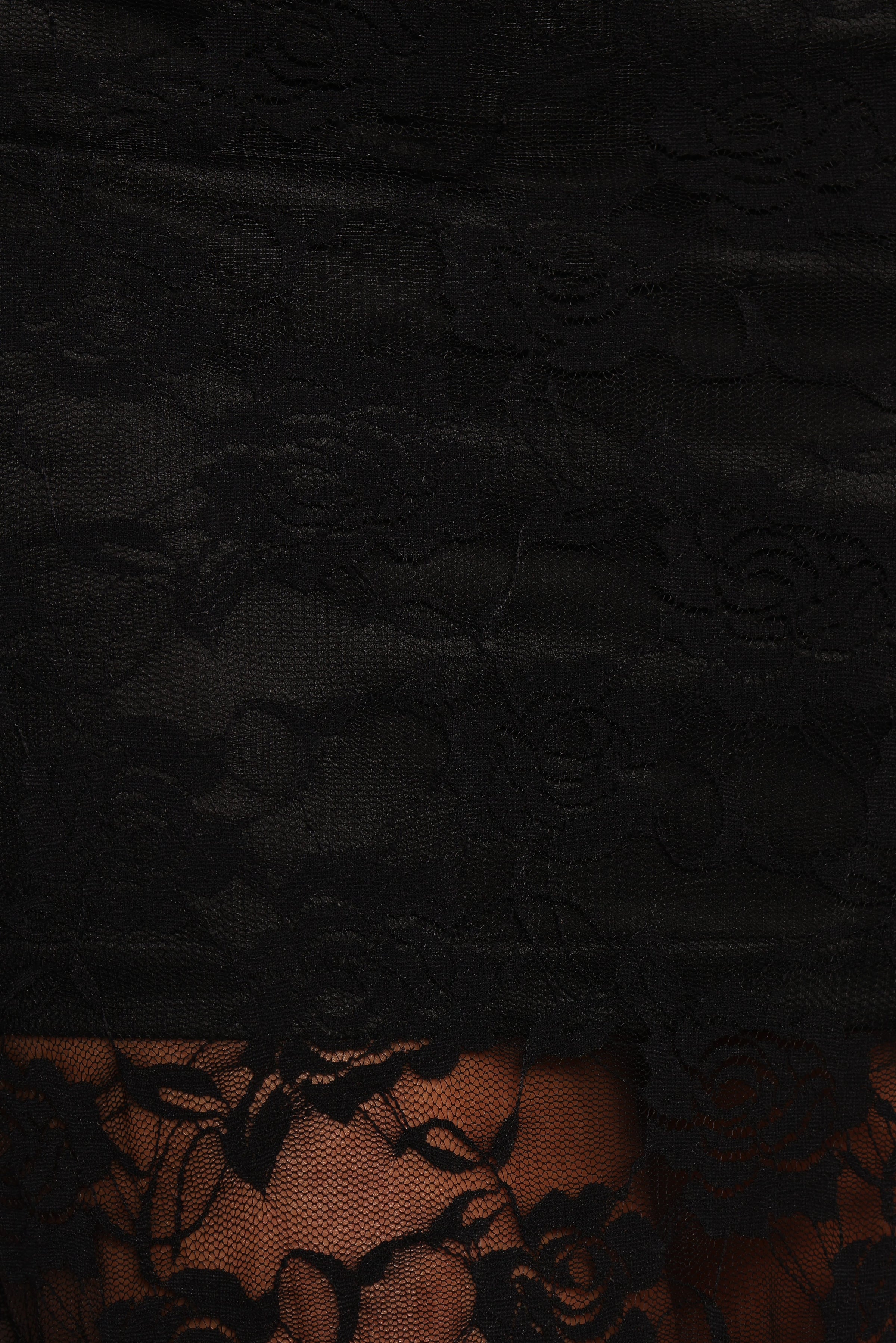 BOTTOMS Laken Sheer Lace Maxi Skirt - Black