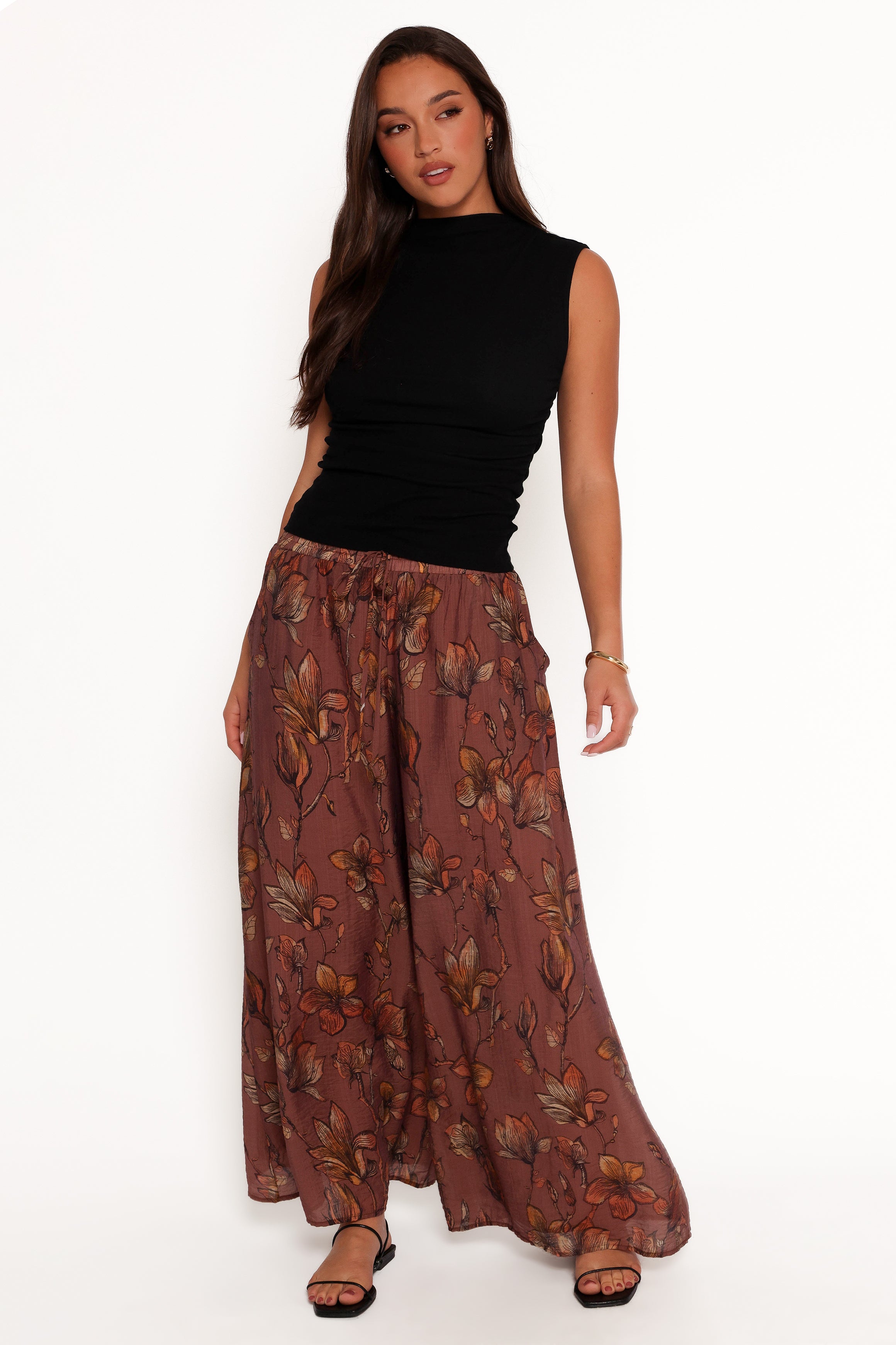 BOTTOMS Larson Pant - Brown Floral