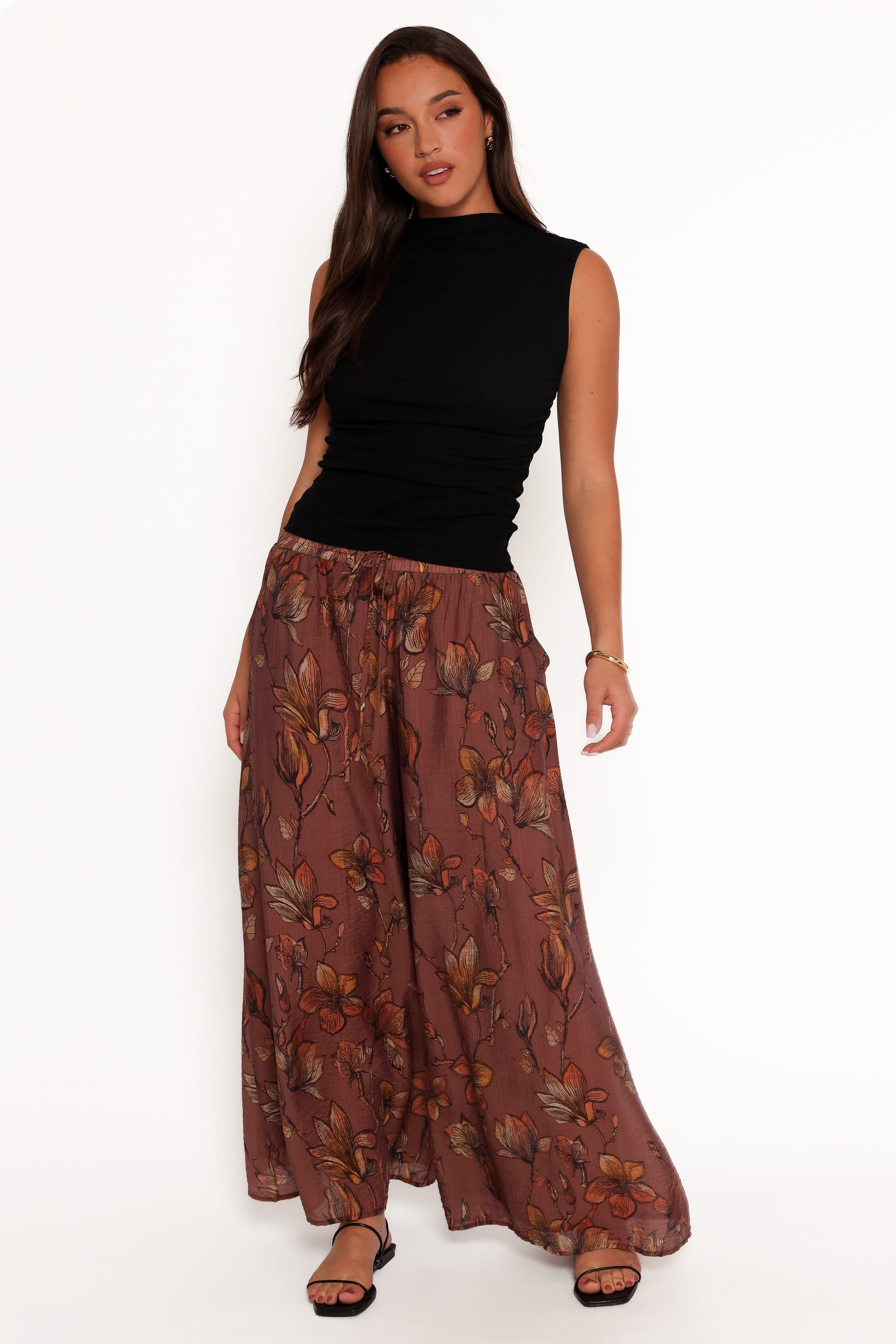 BOTTOMS Larson Pant - Brown Floral