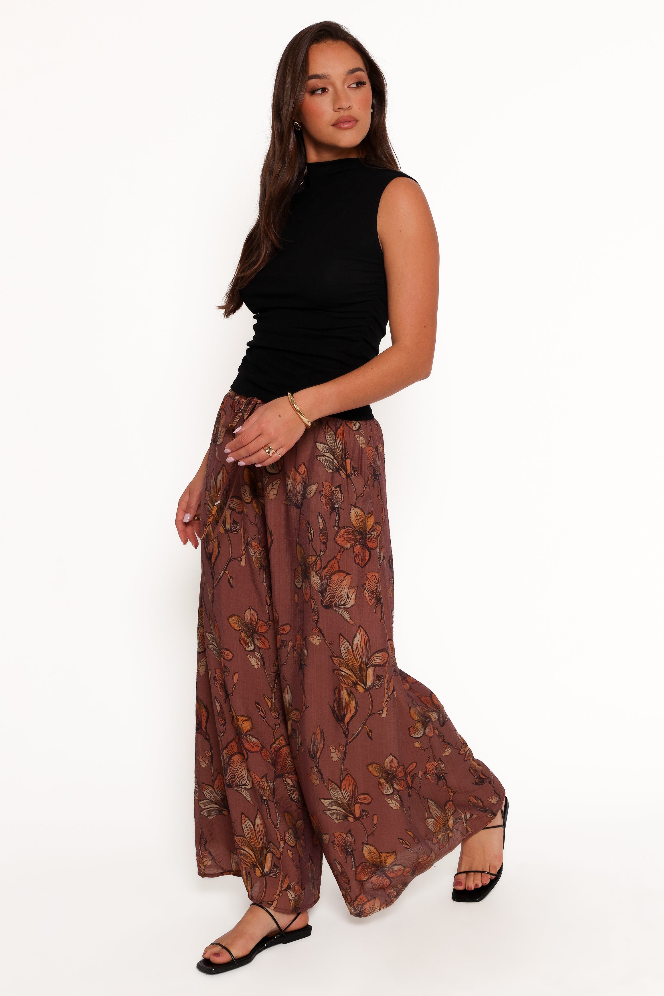 BOTTOMS Larson Pant - Brown Floral