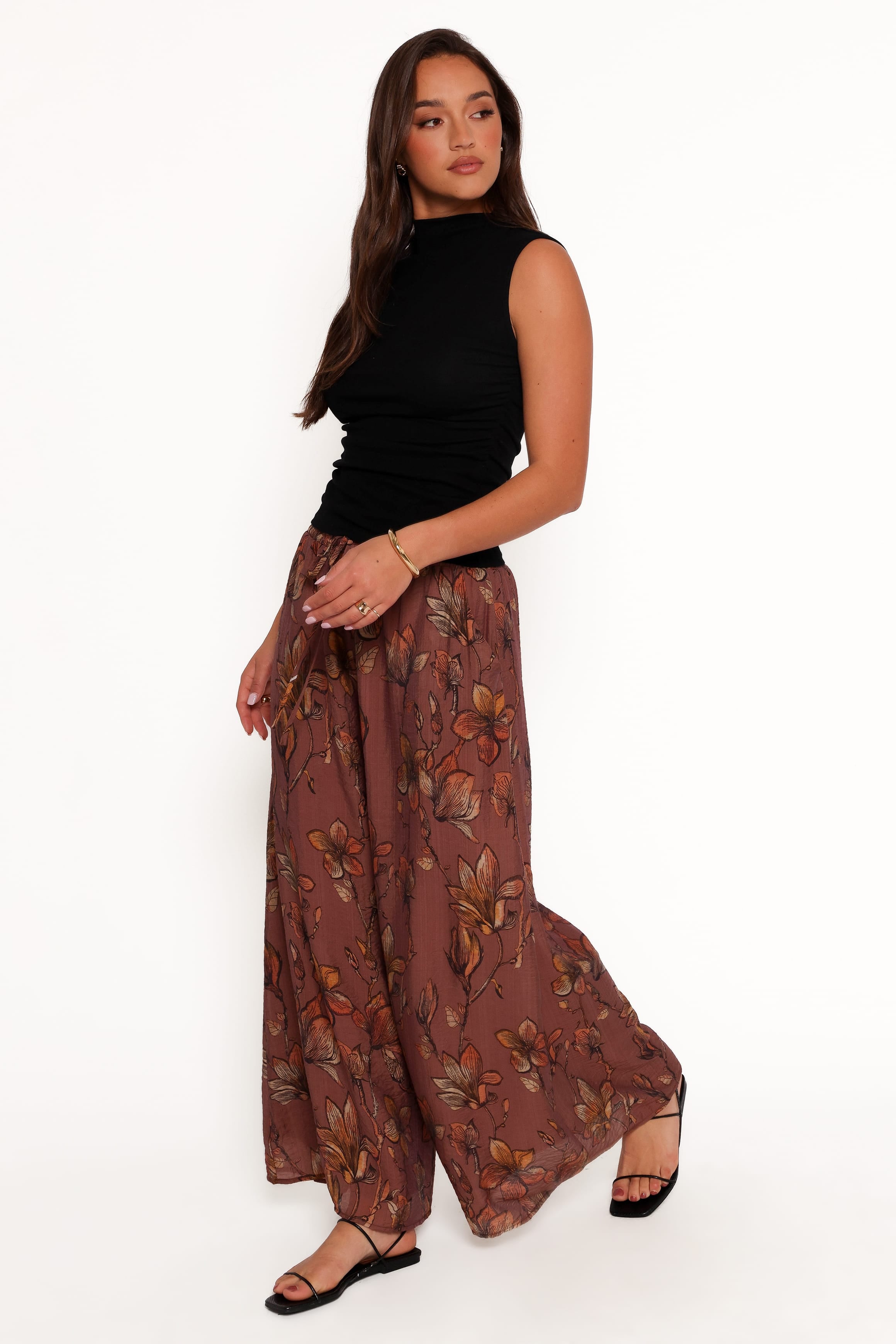 BOTTOMS Larson Pant - Brown Floral