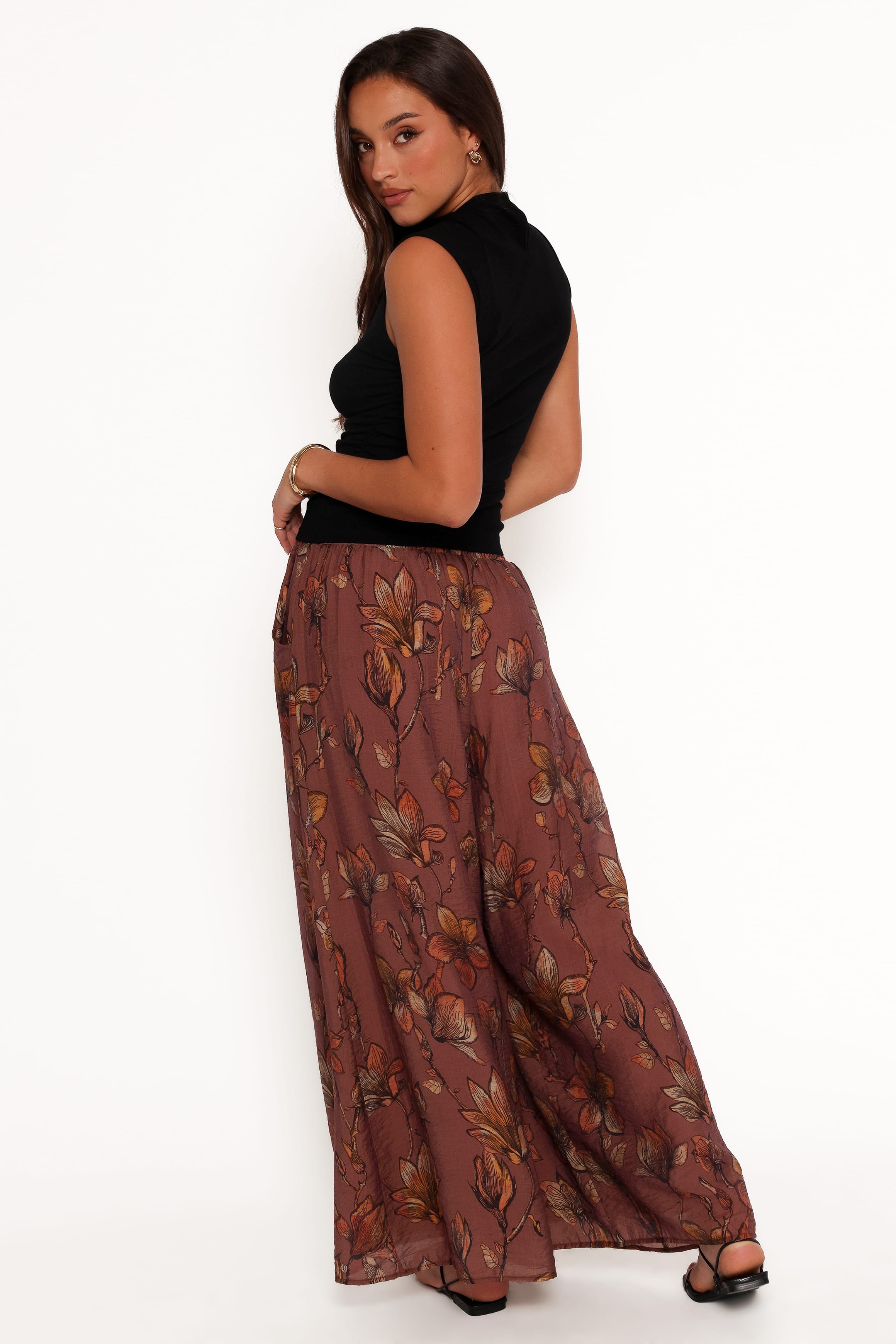 BOTTOMS Larson Pant - Brown Floral