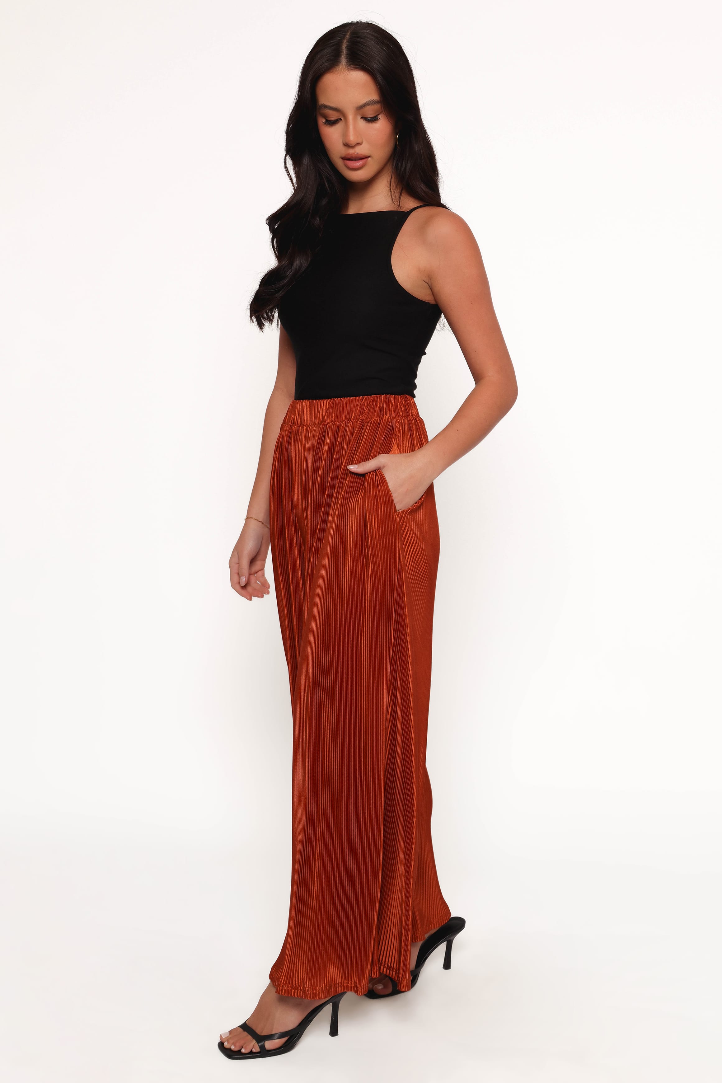 BOTTOMS Leria Wide Pant - Burnt Orange
