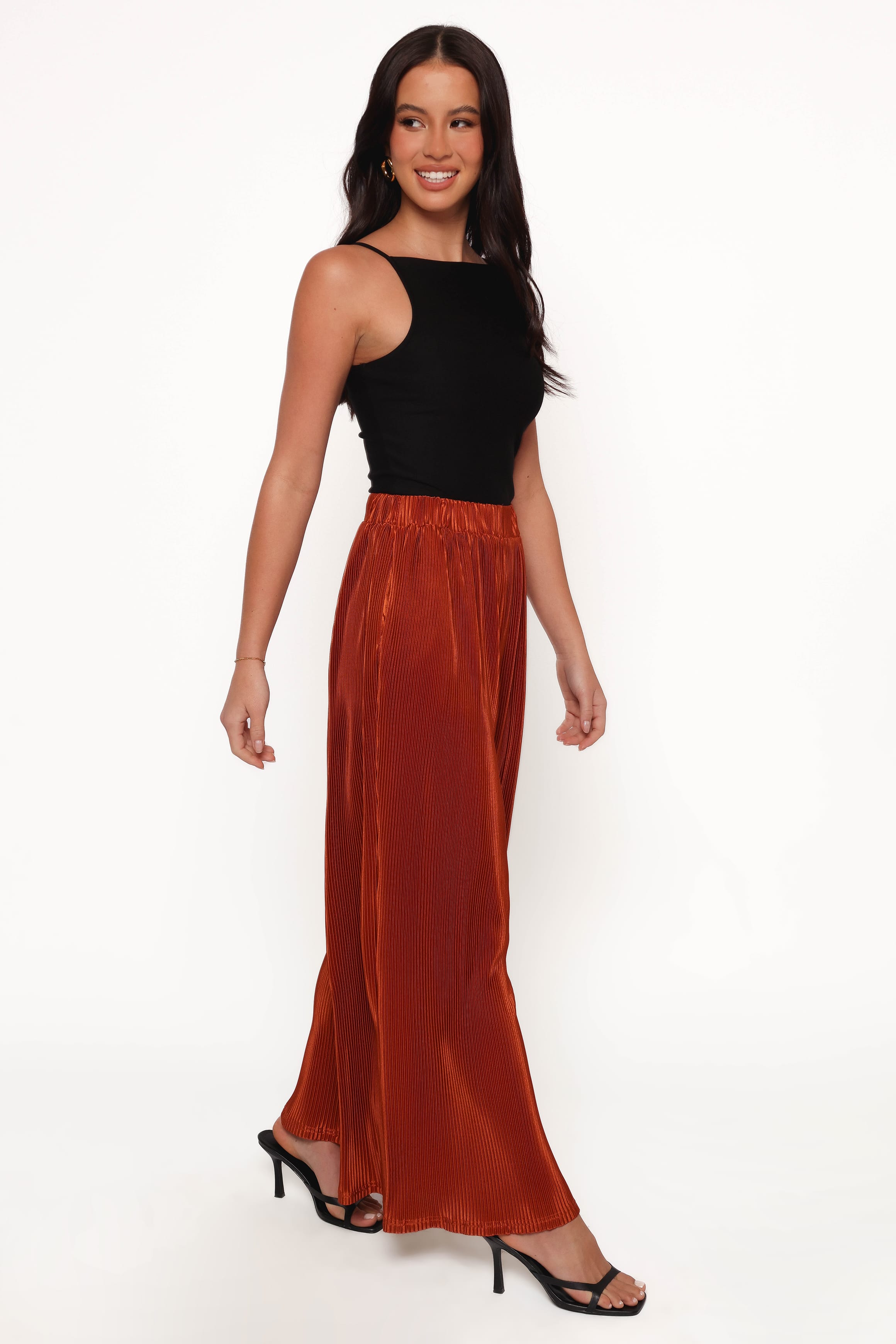 BOTTOMS Leria Wide Pant - Burnt Orange